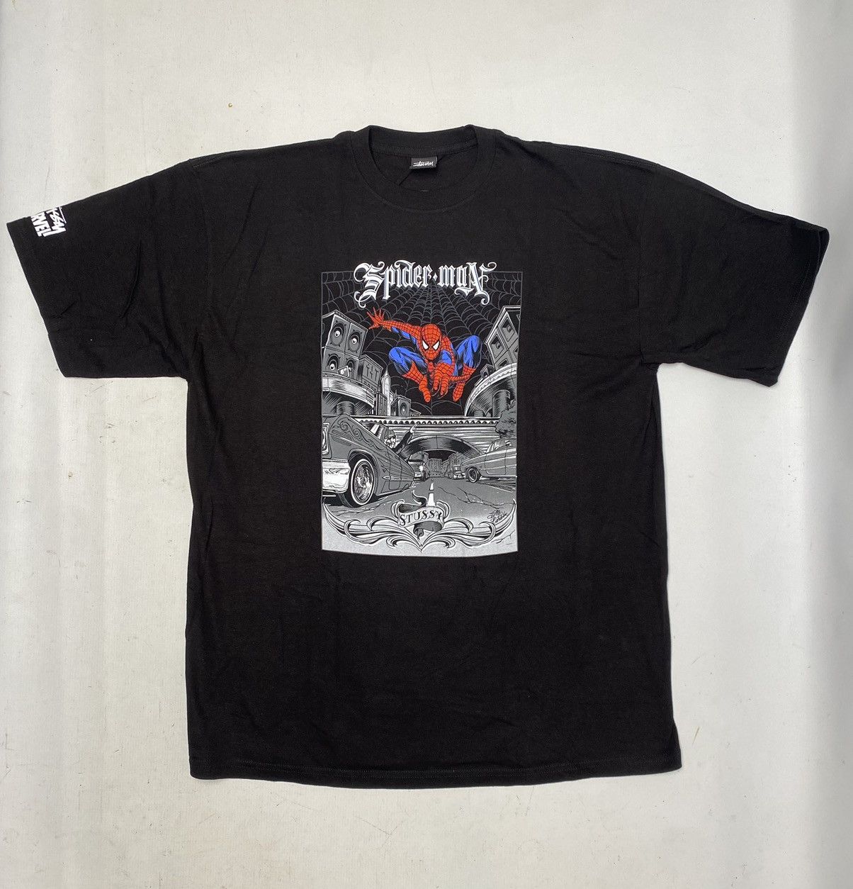 Stussy Marvel Stüssy Spider-Man T-shirt XL, black, with print, new Size US XL / EU 56 / 4 - 3 Thumbnail
