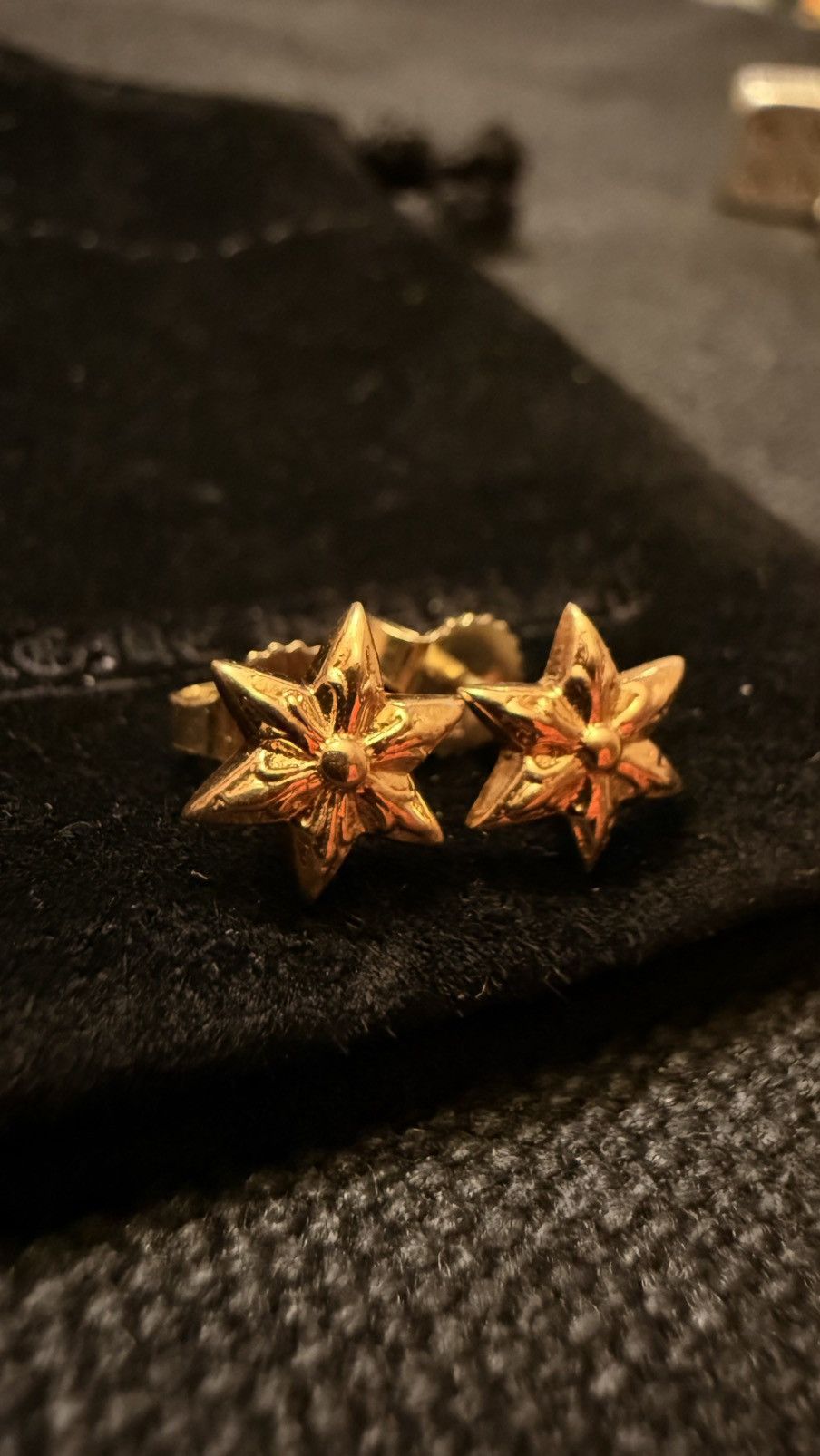 Chrome Hearts Chrome Hearts Gold Star Stud Earrings Size ONE SIZE - 6 Thumbnail