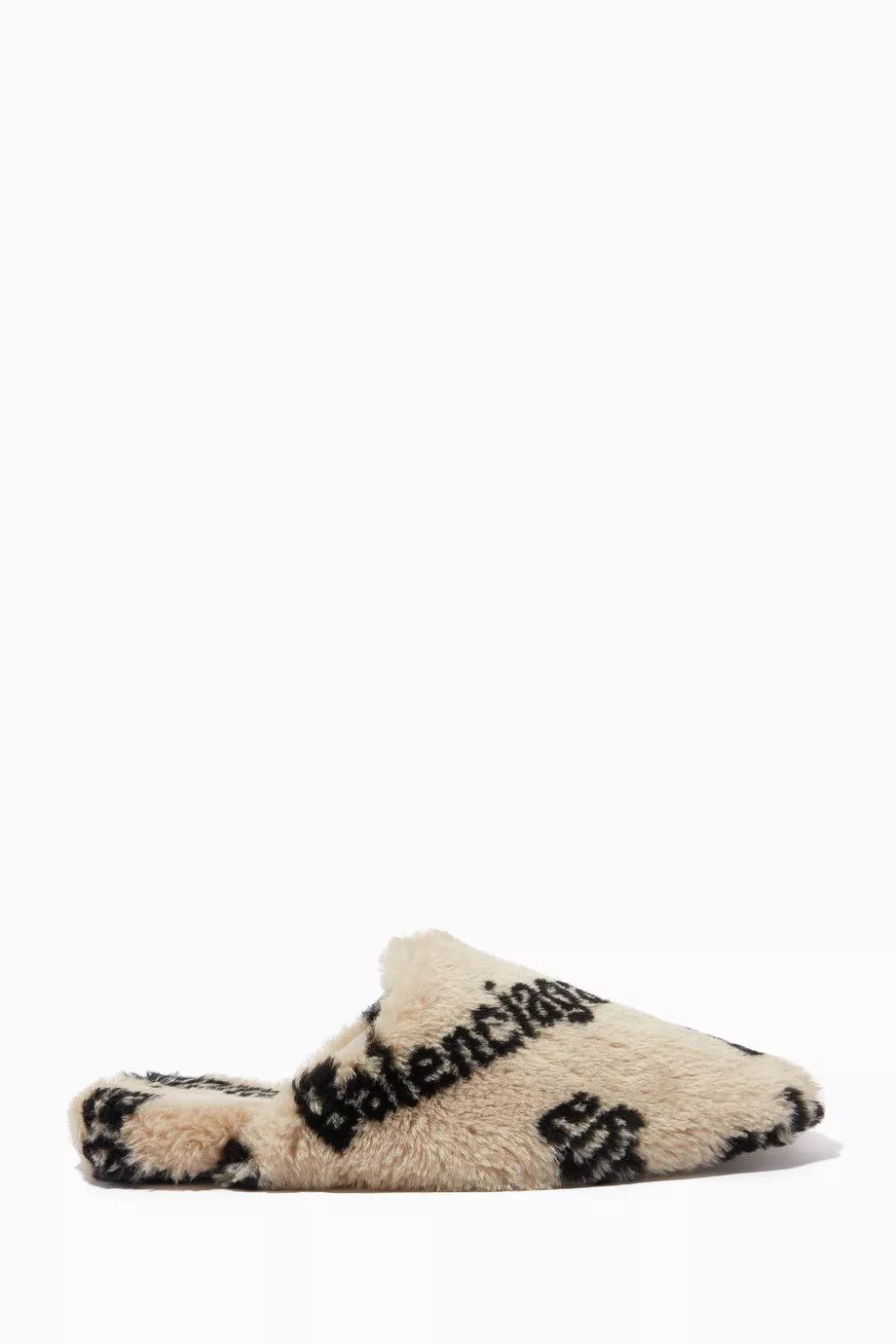 Balenciaga o1in1g0824 Teddy Mule Allover Logo in Beige/Black Size US 8 / IT 38 - 1 Thumbnail