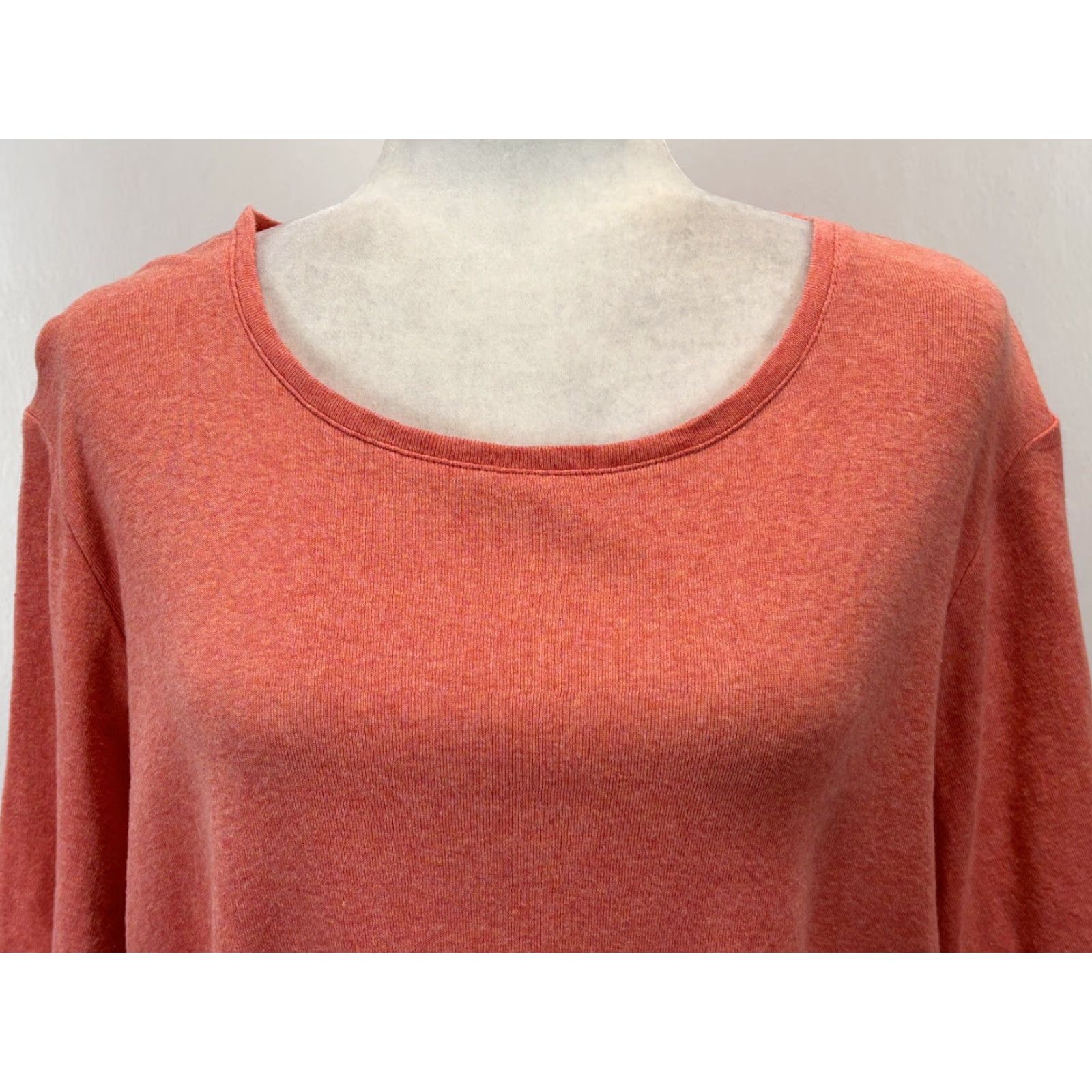 Vintage Chicos Shirt Womens XL Orange Short Sleeve Stretch Cotton Blend T-Shirt Basic Staple Cap­sul Sz 3 US Size XL / US 12-14 / IT 48-50 - 5 Thumbnail