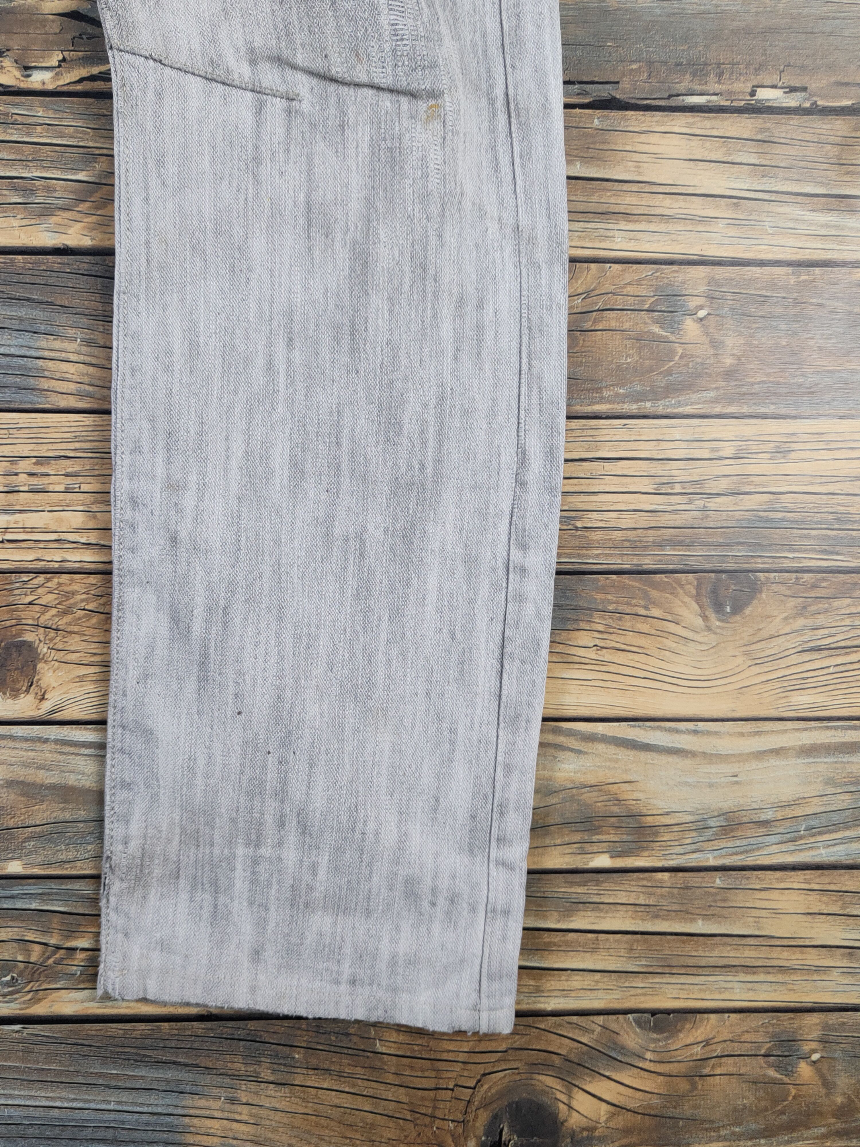 Japanese Brand Wild Khakis Gray Distressed Ripped denim Jeans #W1708 Size US 32 / EU 48 - 6 Thumbnail