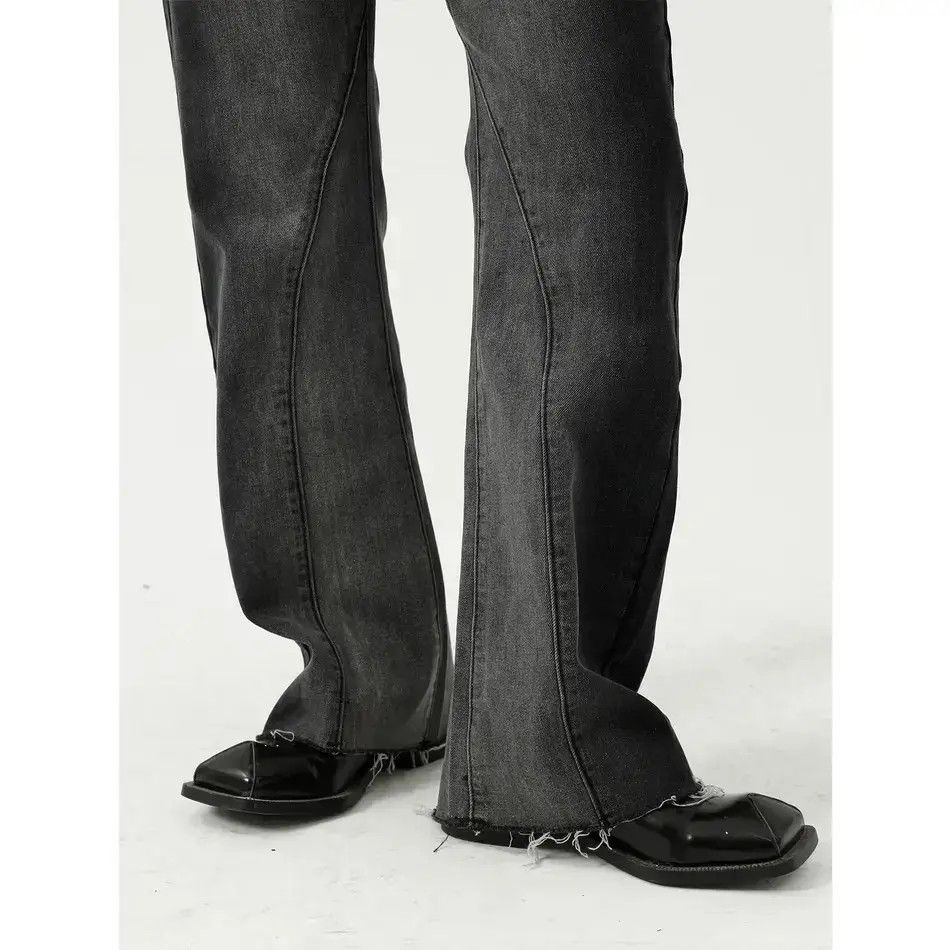 Japanese Brand Retro loose tie dye gradient micro flared jeans Size US 32 / EU 48 - 3 Thumbnail
