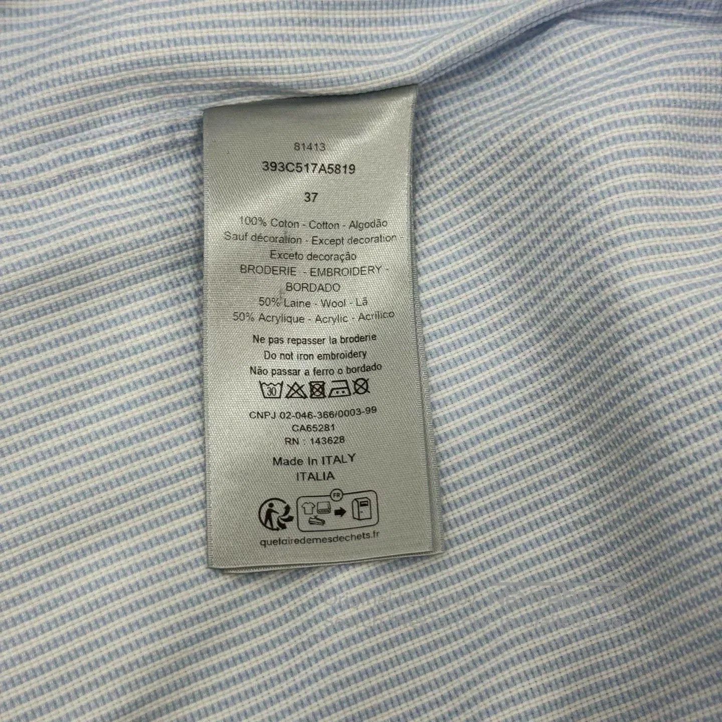Dior Dior x Denim Tears Embroidered Striped Shirt. Size US M / EU 48-50 / 2 - 6 Thumbnail