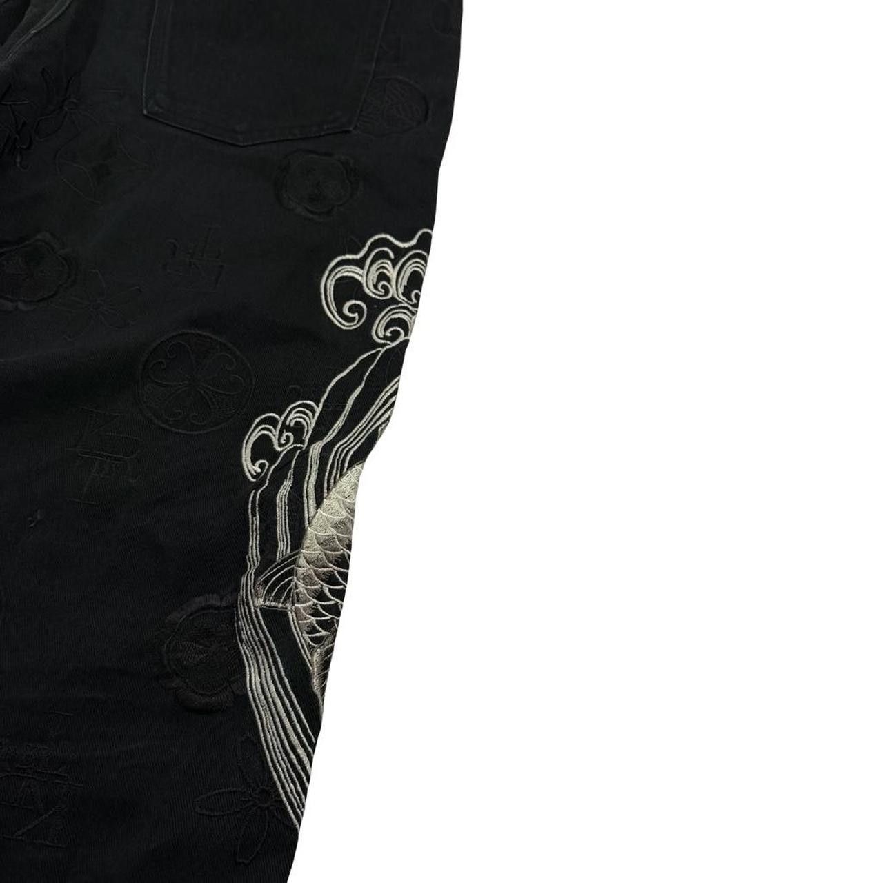 Karakuri Tamashii Karakuri Tamashii Embroidered Koi Japanese Jeans - Waist 40 Size US 40 / EU 56 - 6 Thumbnail