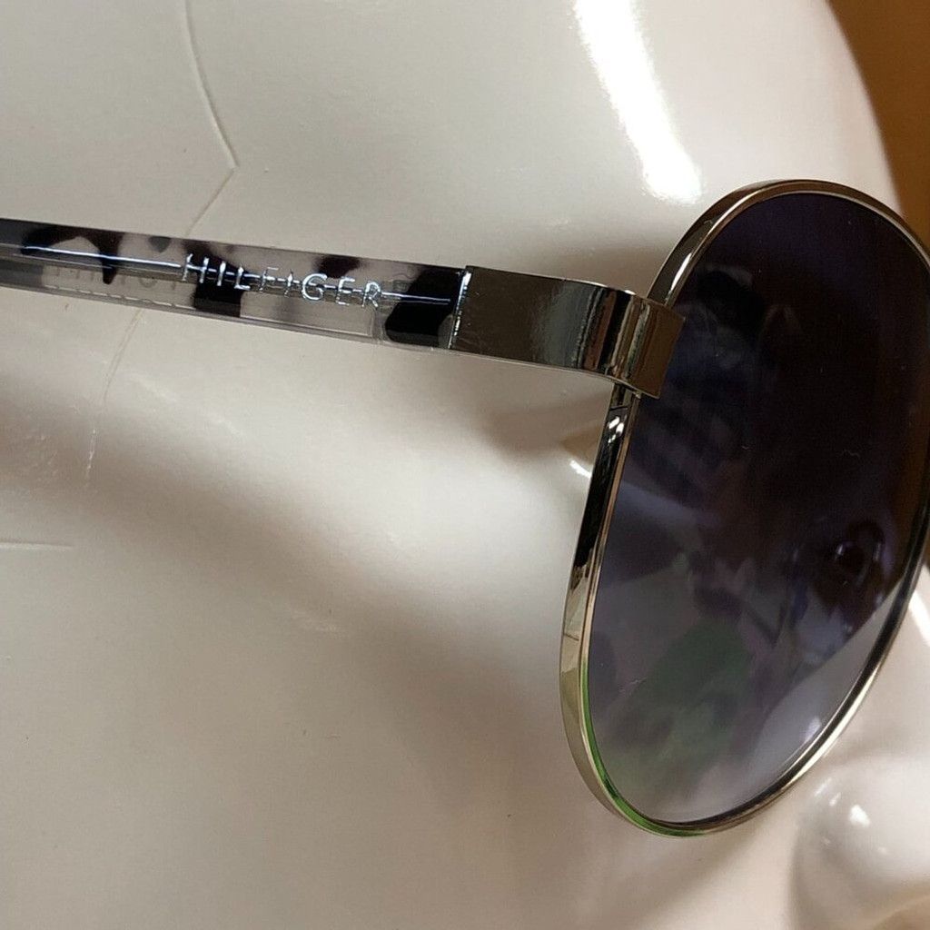 Tommy Hilfiger Tommy Hilfiger Silver & Black Patterned Aviator Sunglasses Size ONE SIZE - 2 Thumbnail