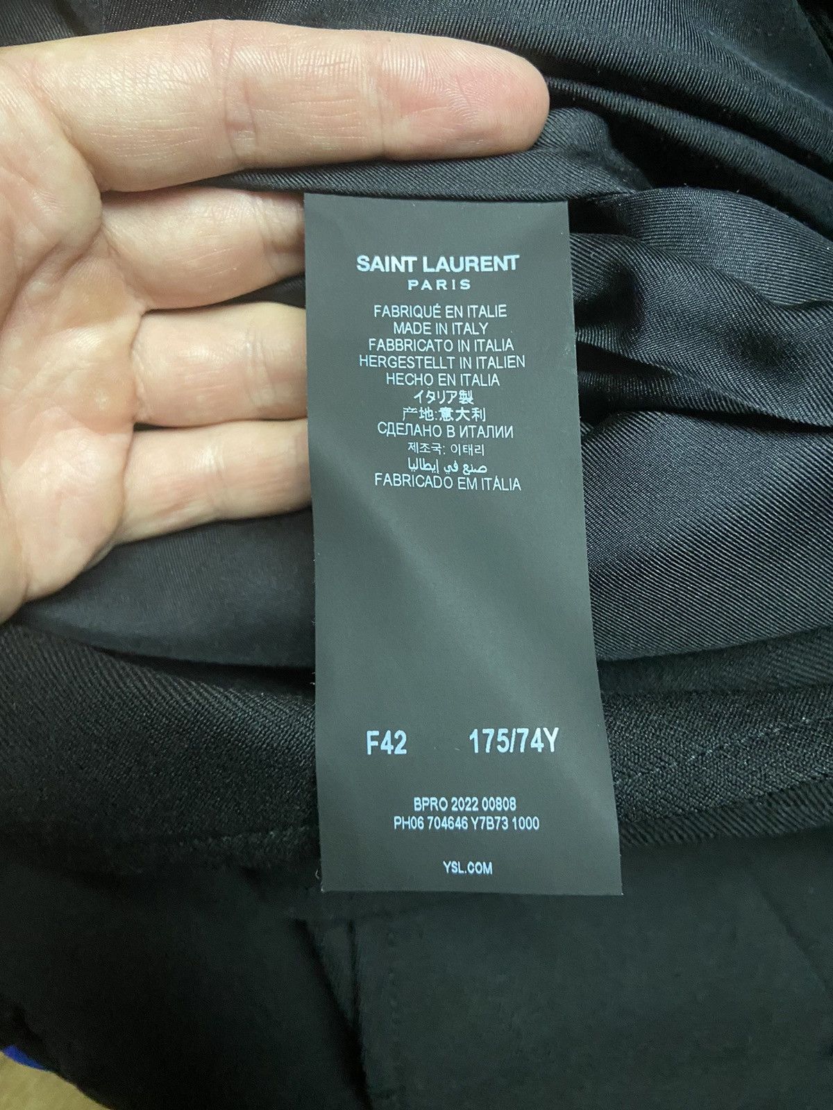 Saint Laurent Paris Saint Laurent Belted Jumpsuit Black Wool Size 30" / US 8 / IT 44 - 15 Thumbnail