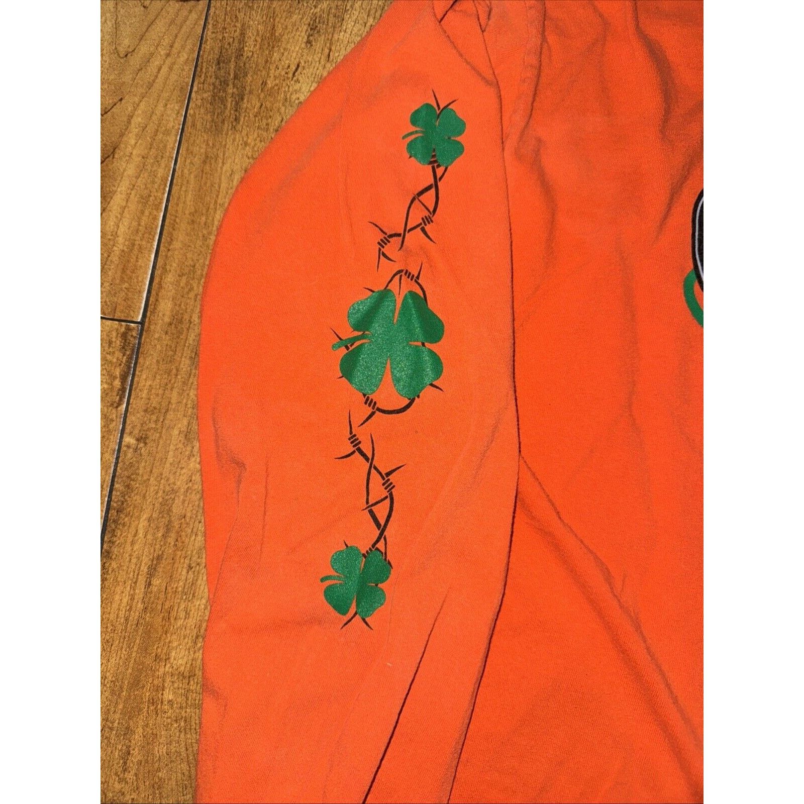 Vintage Y2K Style Long Sleeve T-Shirt Orange XL Barbwire Grunge Size US XL / EU 56 / 4 - 3 Thumbnail