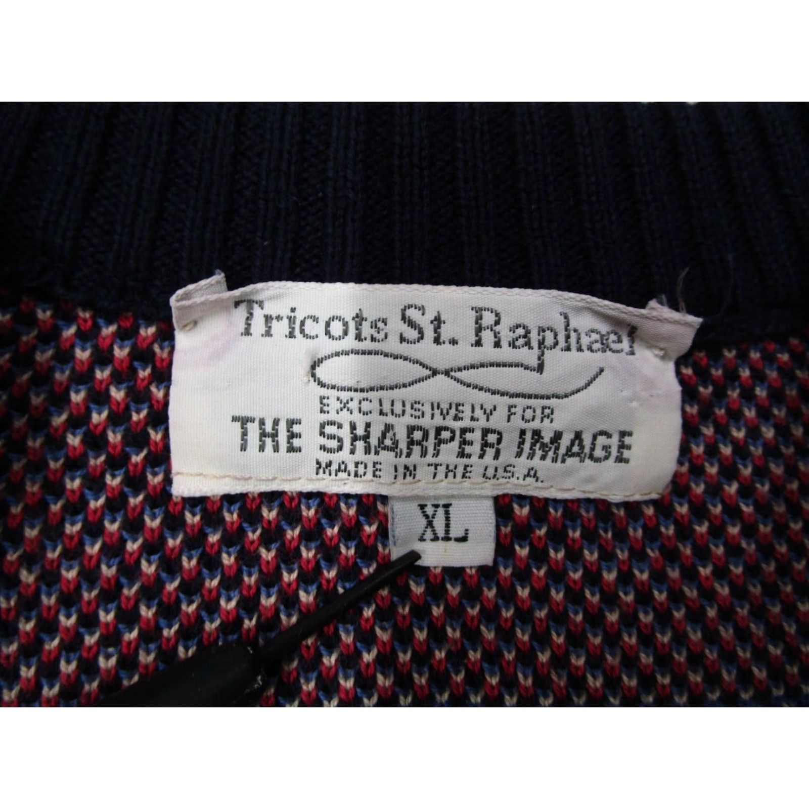 Vintage VINTAGE Tricots St. Raphael Mens Blue Crew Neck Golf Pullover Sweater Extra Large 80s 90s Retro Cotton Size US XL / EU 56 / 4 - 3 Thumbnail