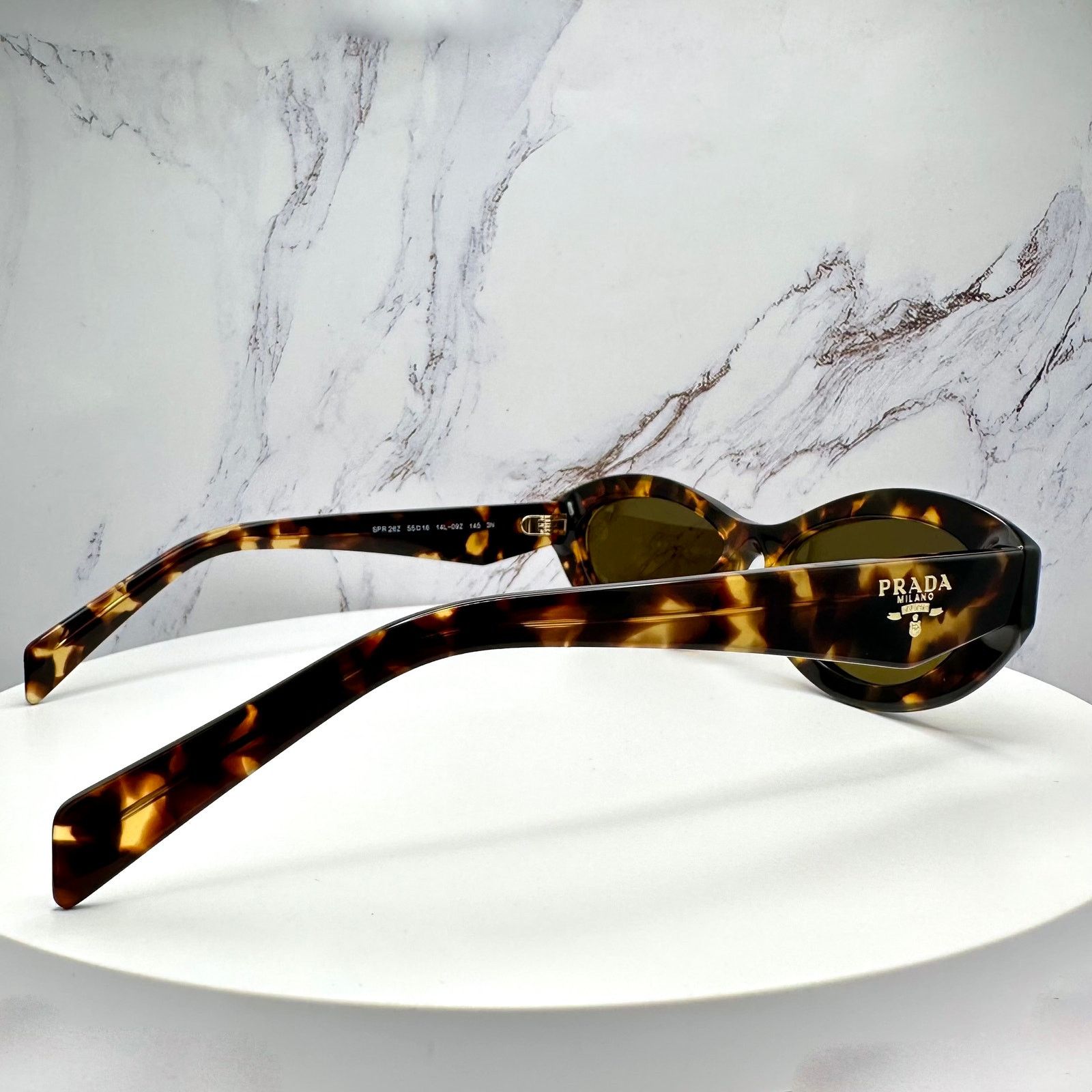 Prada PRADA New Sunglasses Symbole Logo Brown Tortoise Cat Eye Size ONE SIZE - 5 Thumbnail