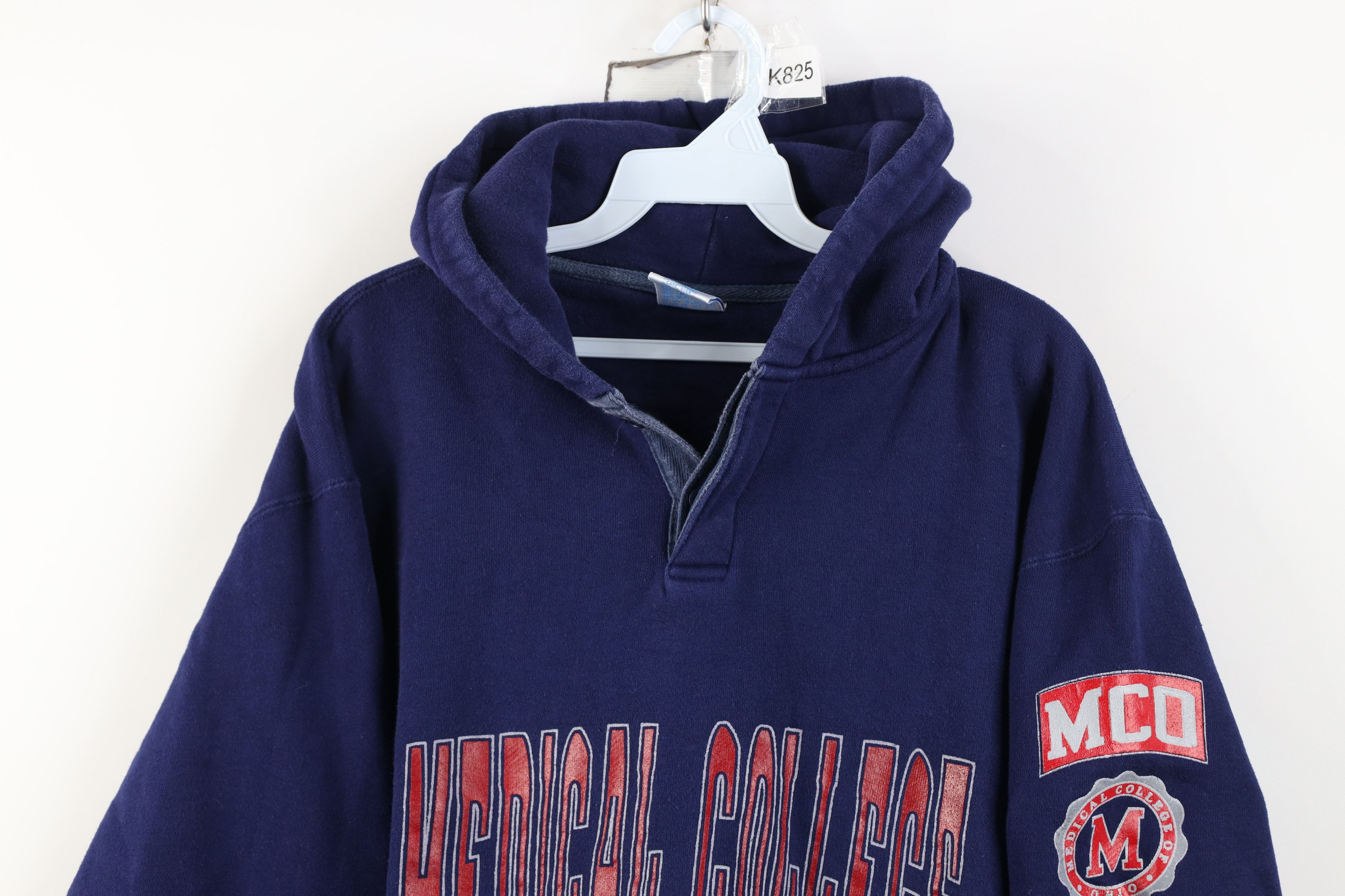 Vintage Vintage 90s Medical College of Ohio Henley Hoodie Sweatshirt Size US S / EU 44-46 / 1 - 2 Thumbnail