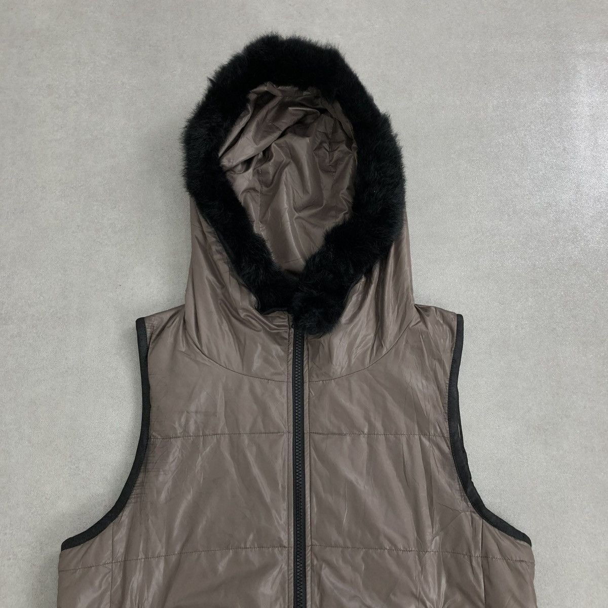 If Six Was Nine × Japanese Brand × Le Grande Bleu (L.G.B.) 2000s Comme Ca Ism Gothic Lgb Goa Punk Down Jacket Fur Vest Size US M / EU 48-50 / 2 - 2 Thumbnail