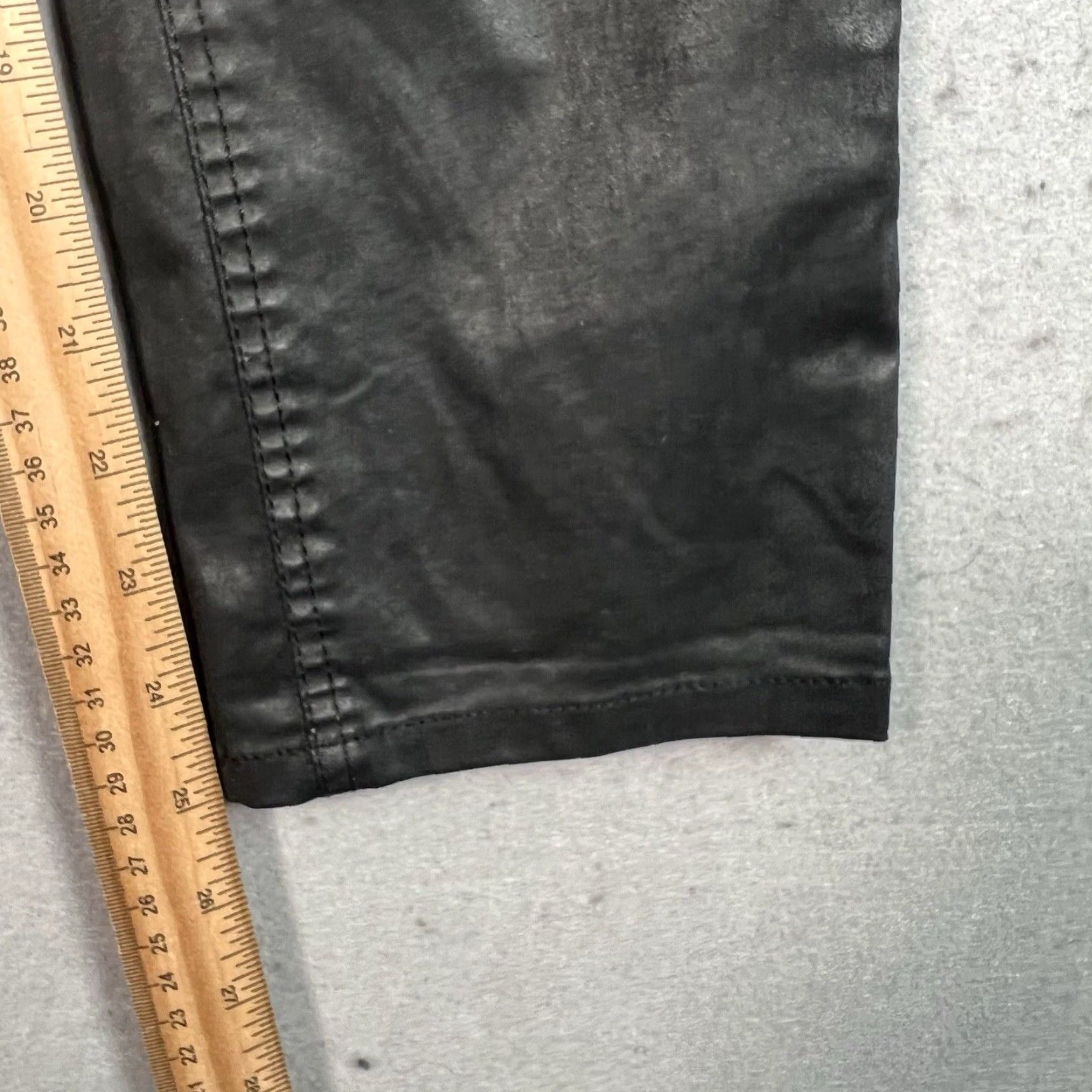 Vintage Acne KEX Pleather Womens Jeans Skinny 27/32 Black Glossy Mid Slim W27 L32 Girls Womens Jeans Size 27" / US 4 / IT 40 - 5 Thumbnail