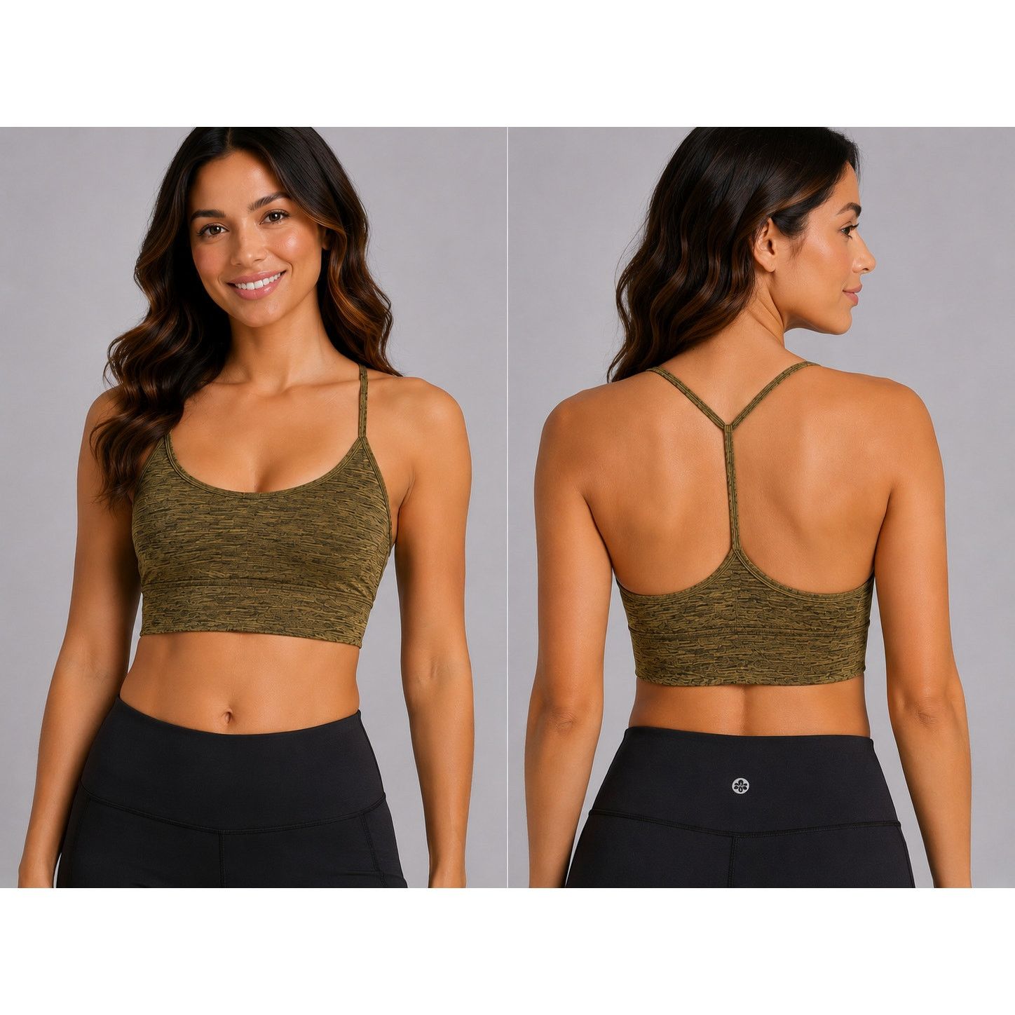 Other Joy Lab Olive Green Racer Back Spaghetti Strap Sports Bra M Size M / US 6-8 / IT 42-44 - 3 Thumbnail