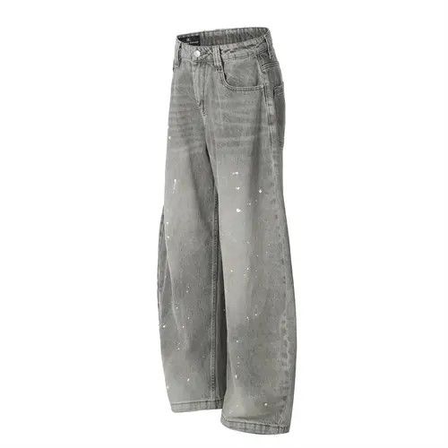 Japanese Brand Men's loose distressed street ink-washed scimitar jeans Size US 34 / EU 50 - 2 Thumbnail