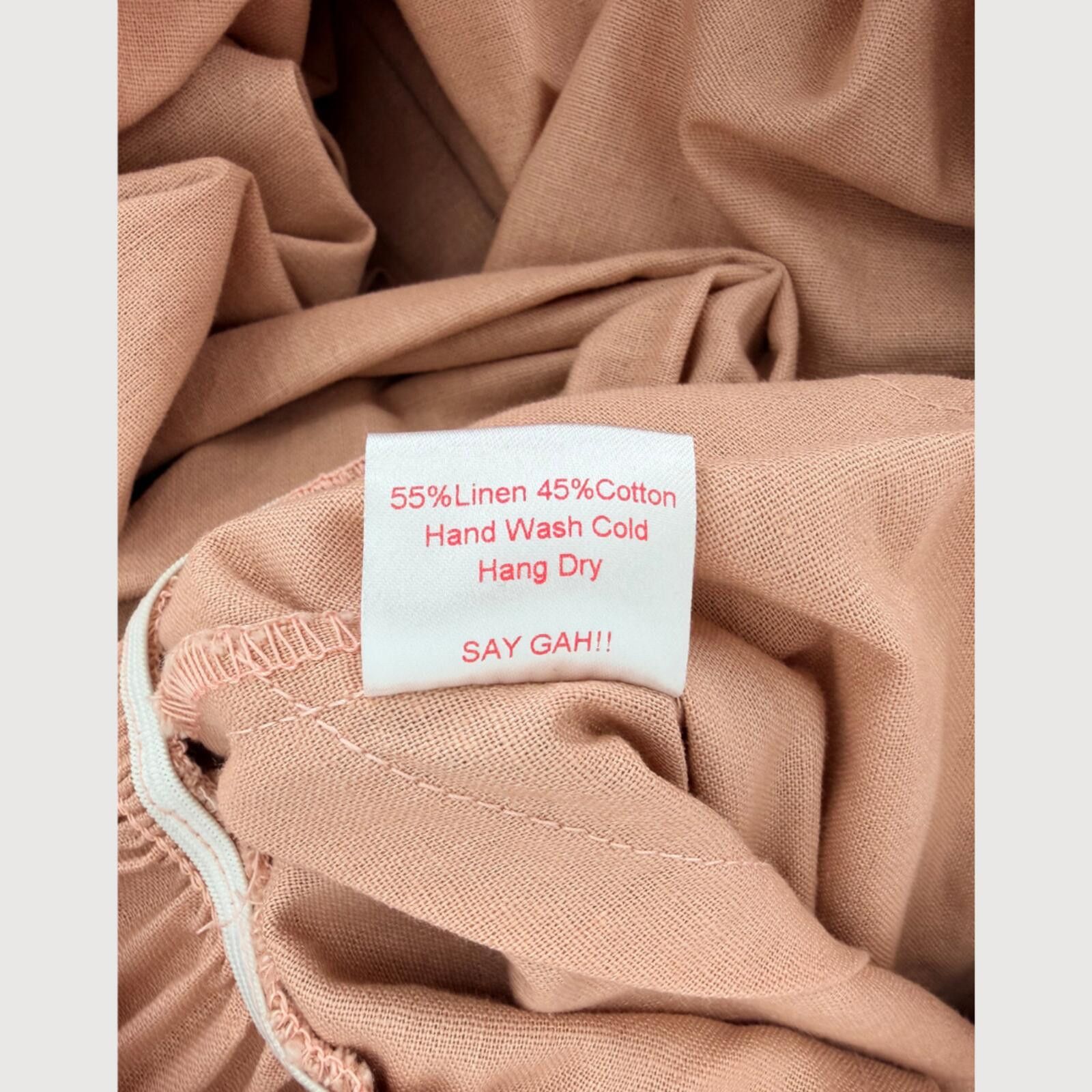 Other Lisa Says Gah Topanga Linen Dress Pink Puff Sleeve M Size 32" / US 10 / IT 46 - 5 Thumbnail