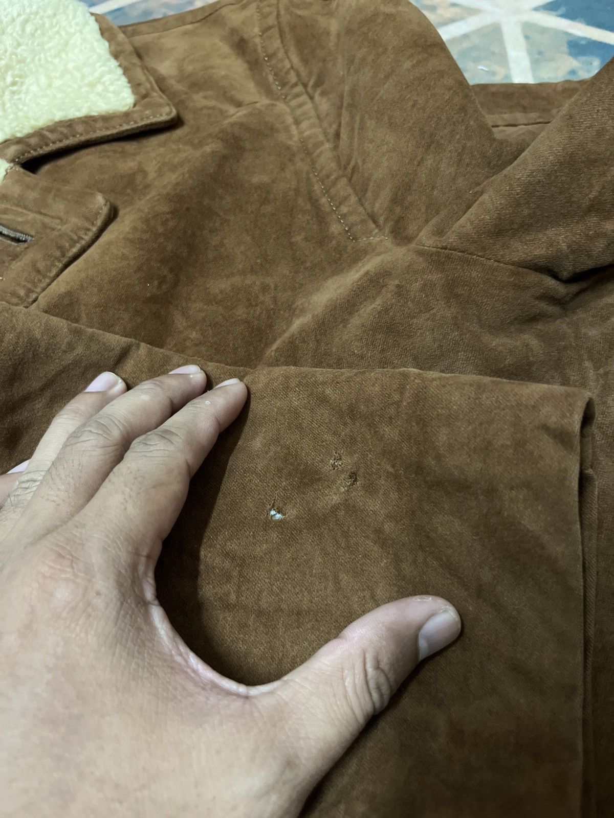 Le Grande Bleu (L.G.B.) 💥RARE💥Brown Velvet with Deep Pile Fleece Faux Fur Inner Size US L / EU 52-54 / 3 - 12 Thumbnail