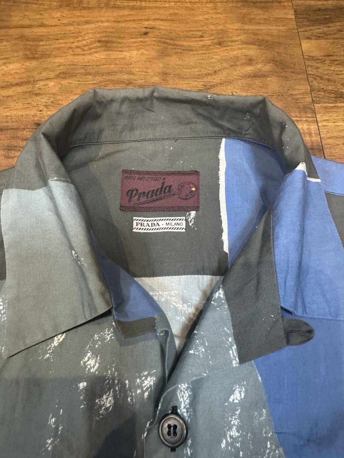 Prada Prada SS17 Painting Camp Collar Shirt Size US M / EU 48-50 / 2 - 3 Thumbnail