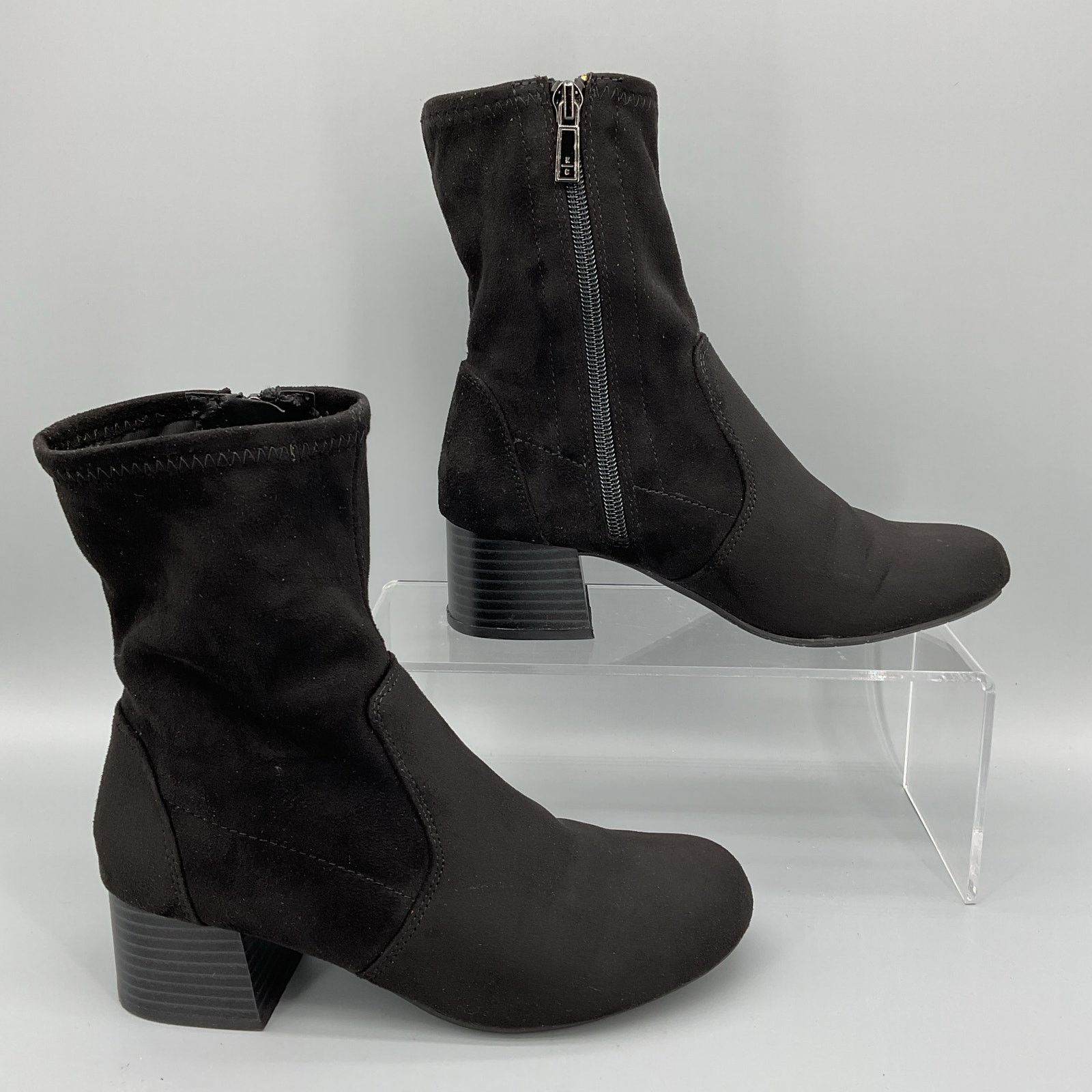 Kenneth Cole Kenneth Cole Women Road Stretch Block Heel Bootie Blk Sz 5M Size US 5 / IT 35 - 1 Thumbnail