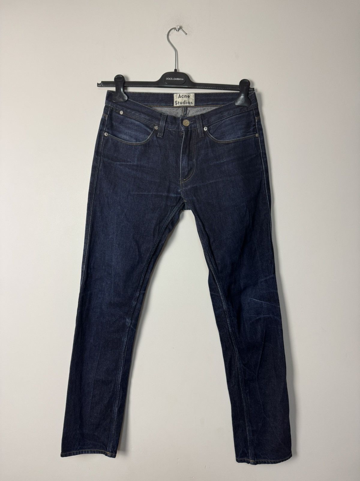 Acne Studios Acne Studios Max Raw Denim Jeans Navy Washed Vintage Style Size 30" / US 8 / IT 44 - 1 Thumbnail