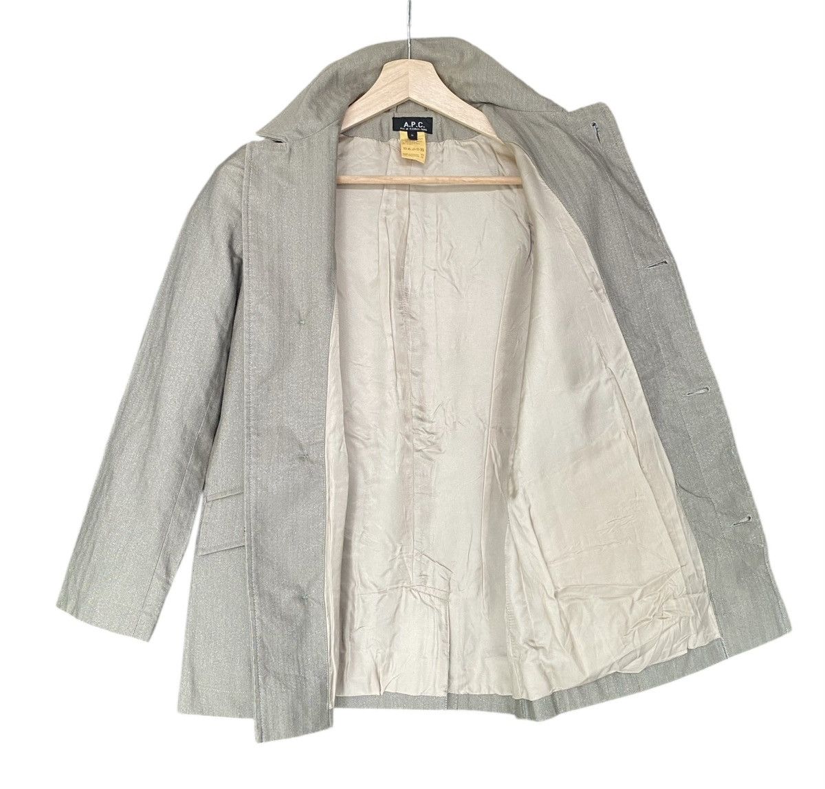 A.P.C. Rare🔥Vtg A.P.C Button Jacket Silver Size US XS / EU 42 / 0 - 12 Thumbnail