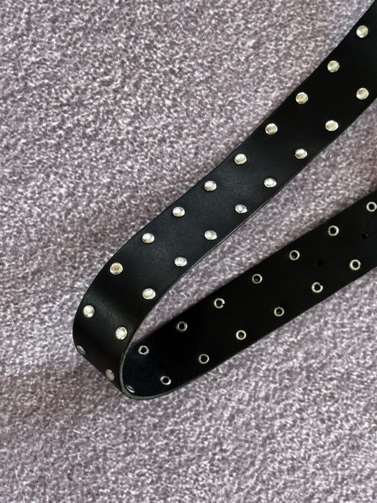 Japanese Brand Vintage Leather Punk Studded Belt Rick Owens Style Size ONE SIZE - 8 Thumbnail