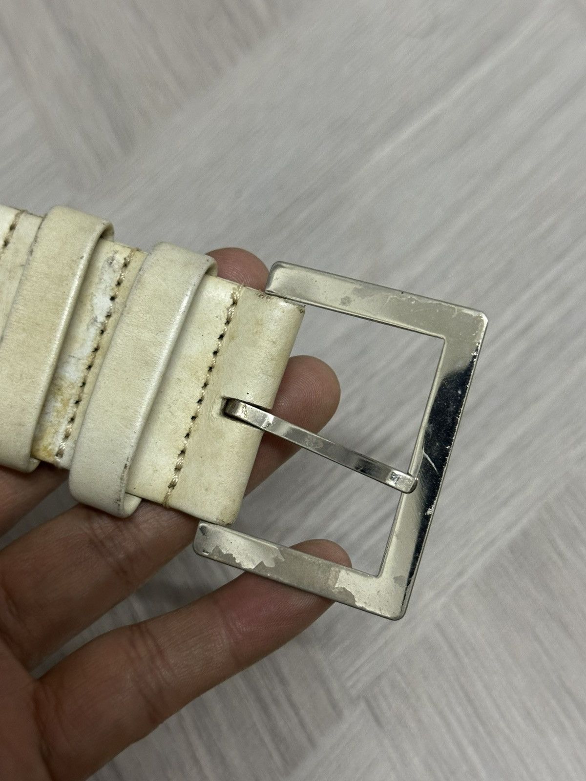 Comme des Garcons Homme Plus Robe de Chambre Comme des Garçons Leather Distressed Belt Size ONE SIZE - 13 Thumbnail