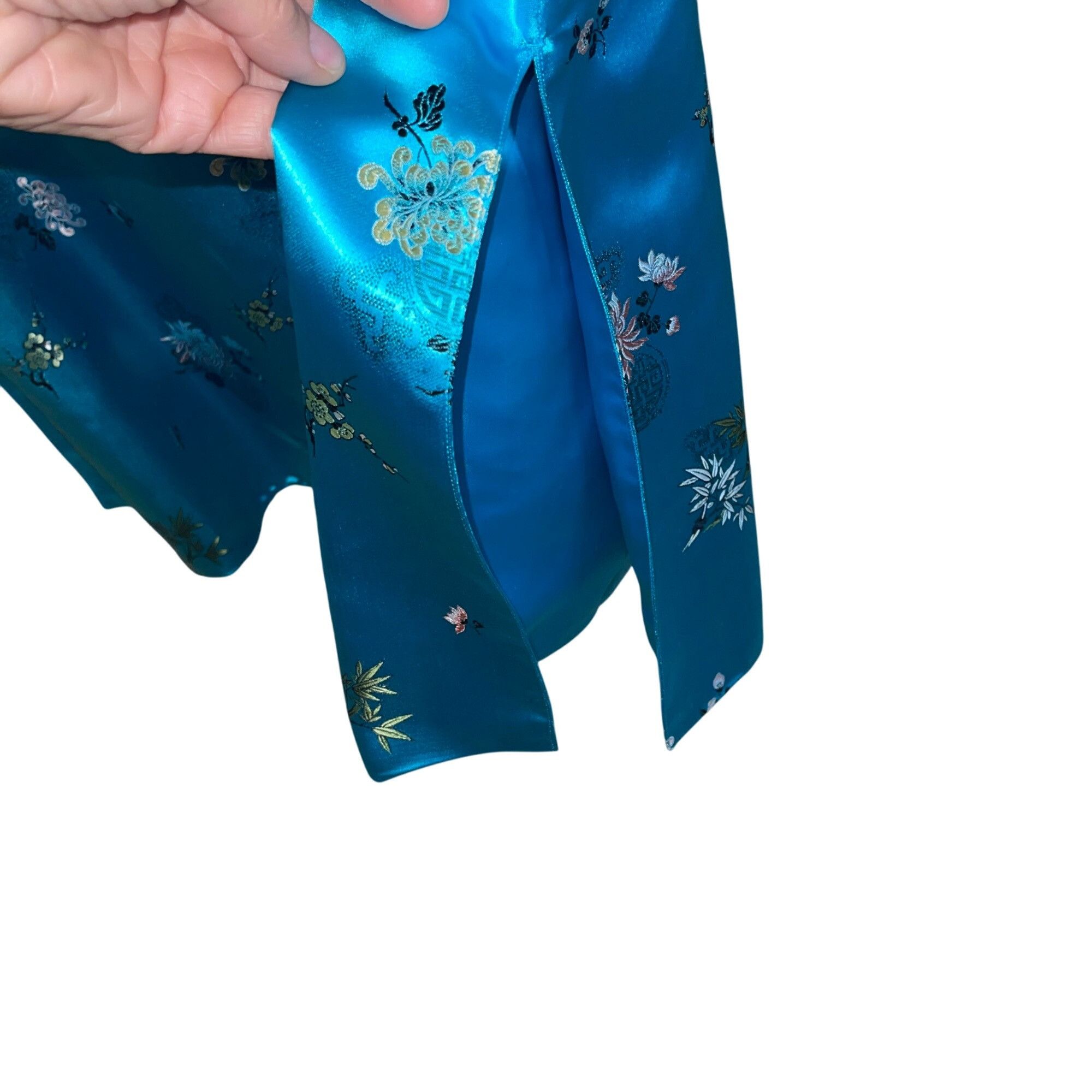 Vintage Vintage Womens Robe Size 40 Blue Duster Kimono Size ONE SIZE - 7 Thumbnail
