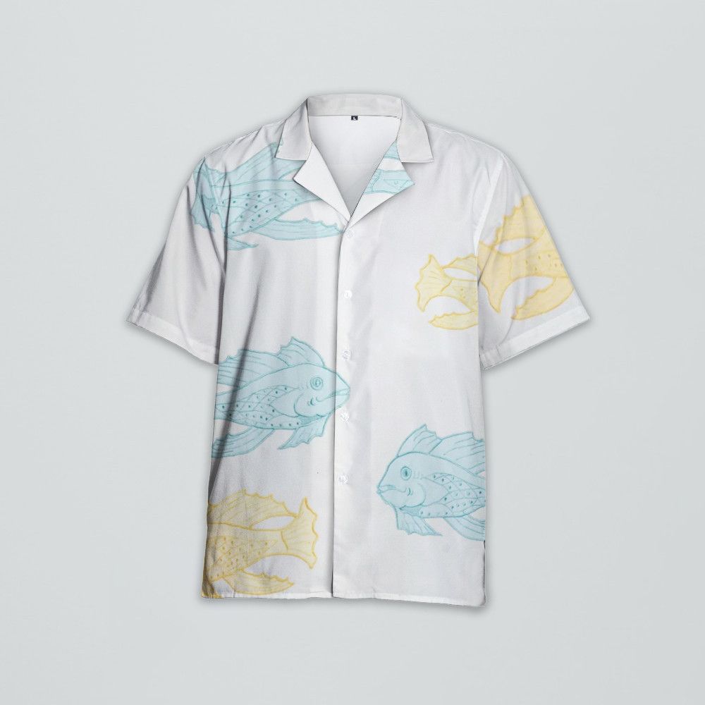 Designer Piscine Applique Short Sleeve Shirt White Size US S / EU 44-46 / 1 - 1 Thumbnail