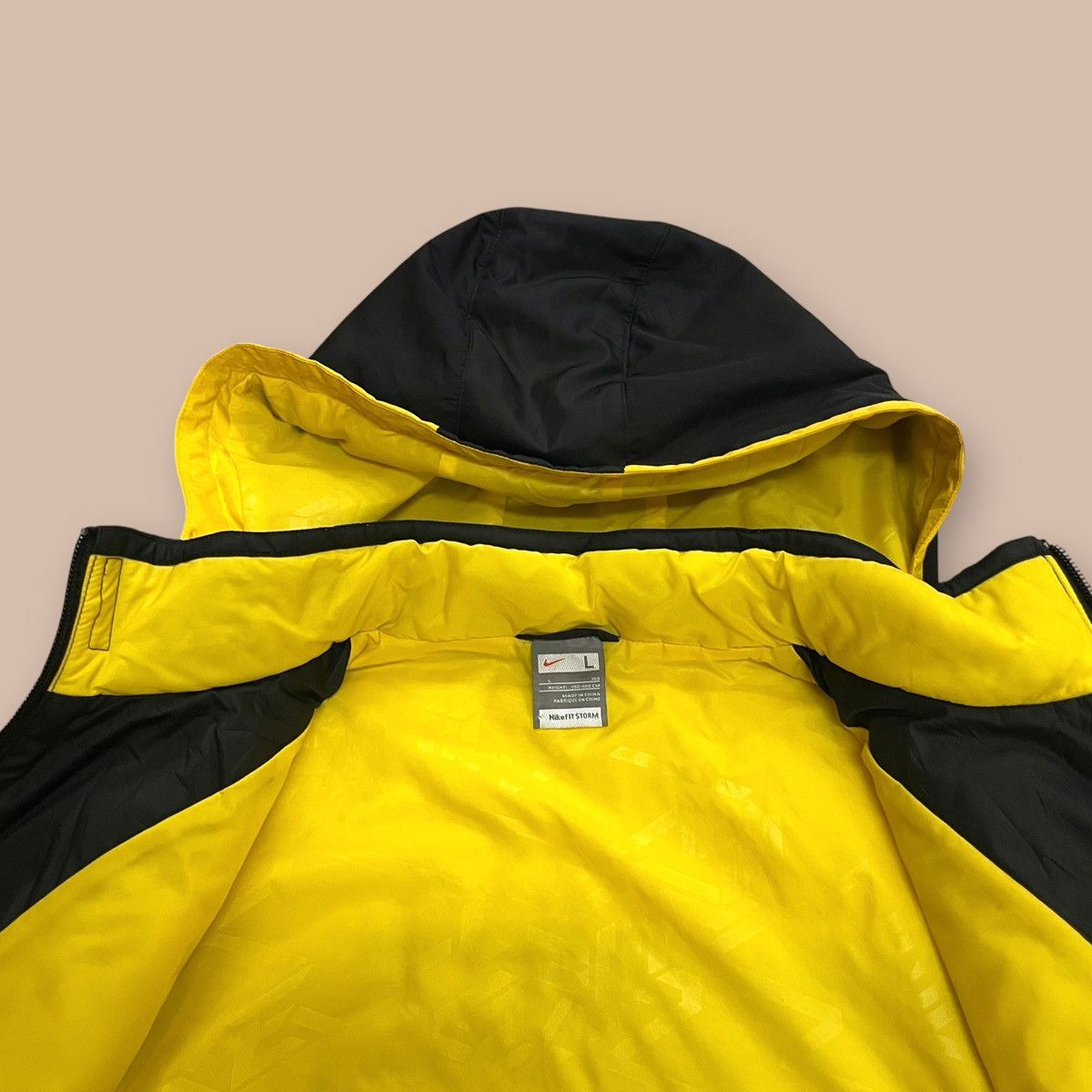 Nike OG 2000's Nike Fit Storm Black&Yellow Hoodie Size US L / EU 52-54 / 3 - 14 Thumbnail