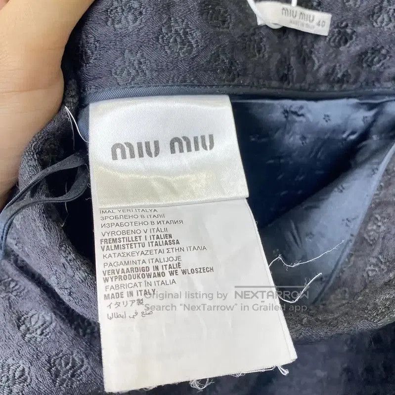 Miu Miu Miu Miu Women's Black Cotton Skirt . Size 23" - 3 Thumbnail