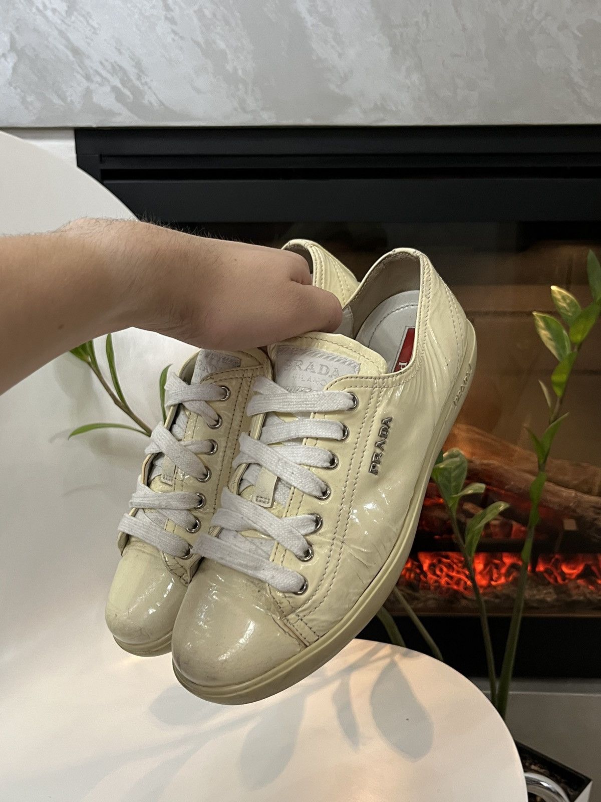 Prada 🔥00's Prada Americas Cup Painted Thrashed Vintage Sneakers Size US 6.5 / EU 39-40 - 4 Thumbnail