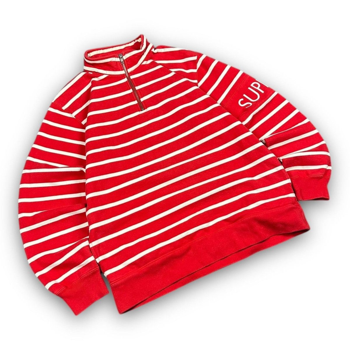 Supreme Supreme Stripped Half Zip F/W 16 Sweater Size US L / EU 52-54 / 3 - 2 Thumbnail