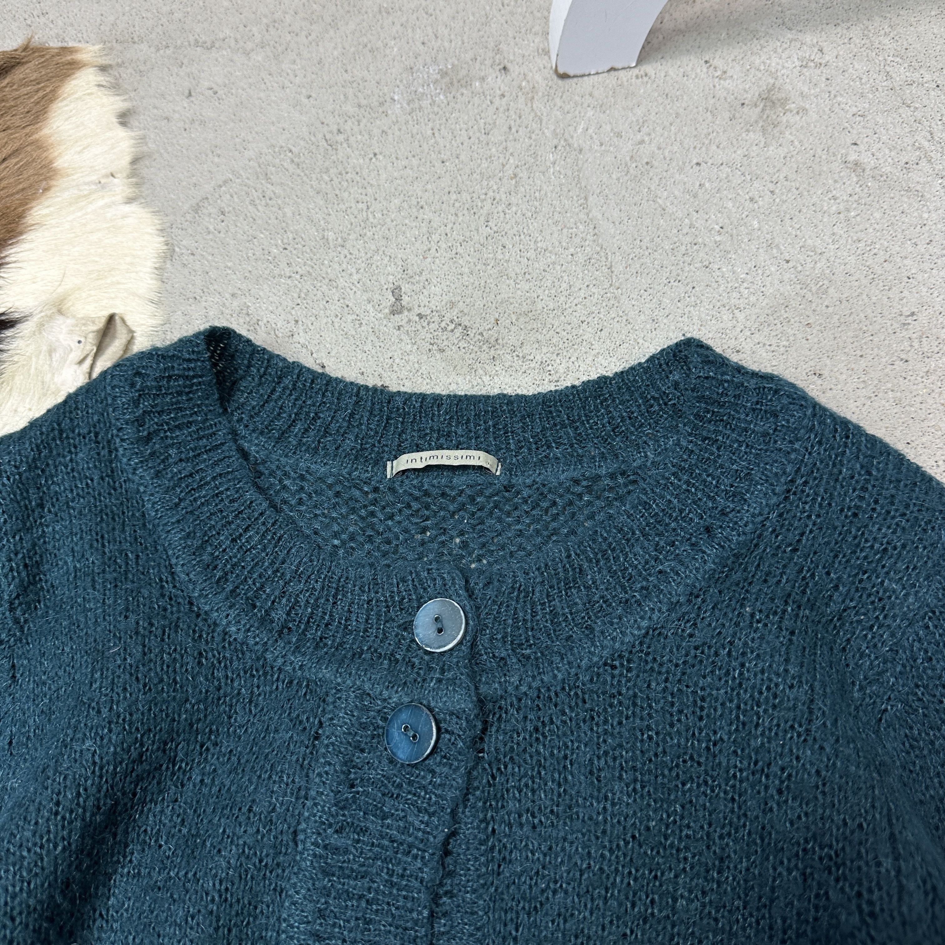 Vintage Vintage Knitted Emerland Green Intimissimi Cardigan Y2K Size S / US 4 / IT 40 - 3 Thumbnail