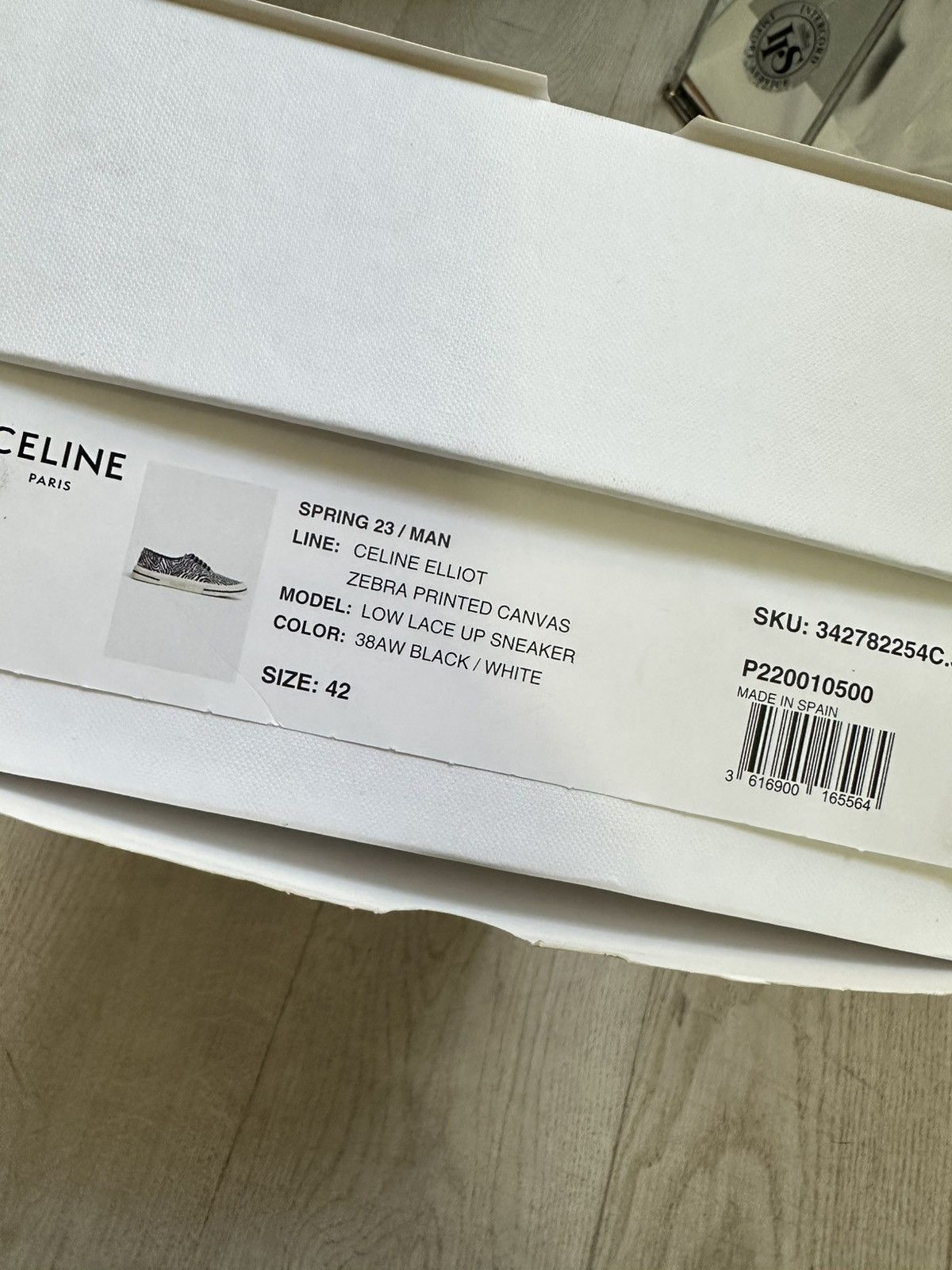 Celine New Elliot zebra printed canvas sneakers Size US 9 / EU 42 - 8 Thumbnail