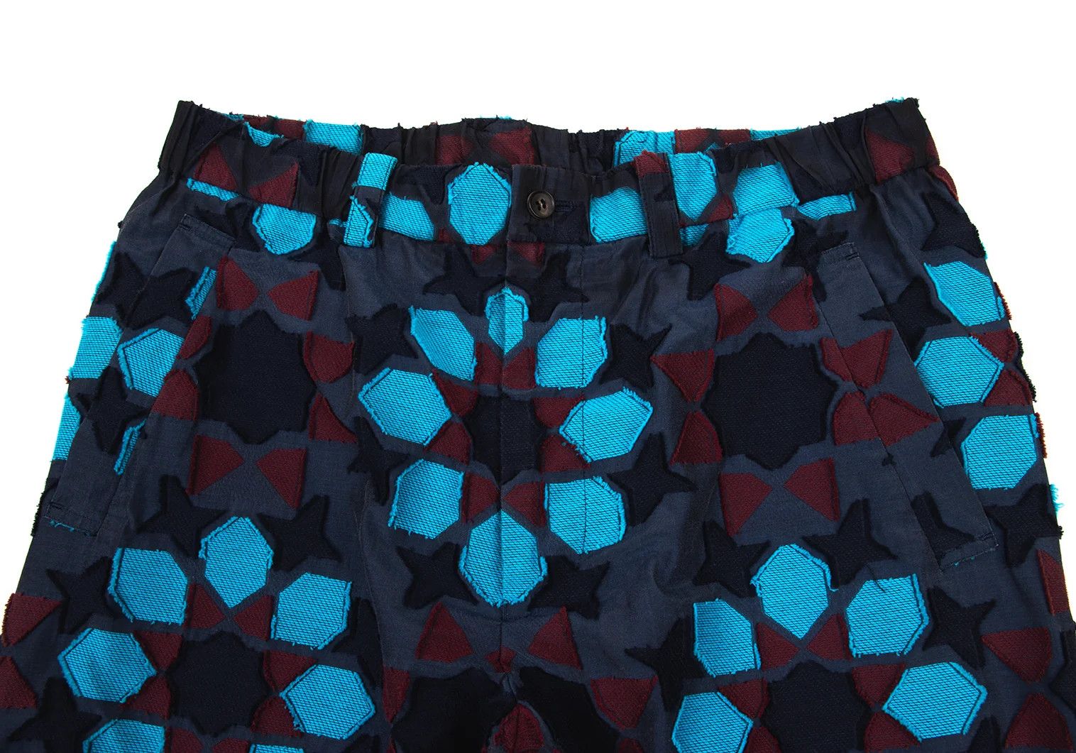 Issey Miyake A-POC INSIDE Jacquard Pants in Navy and Light Blue Size US 34 / EU 50 - 4 Thumbnail