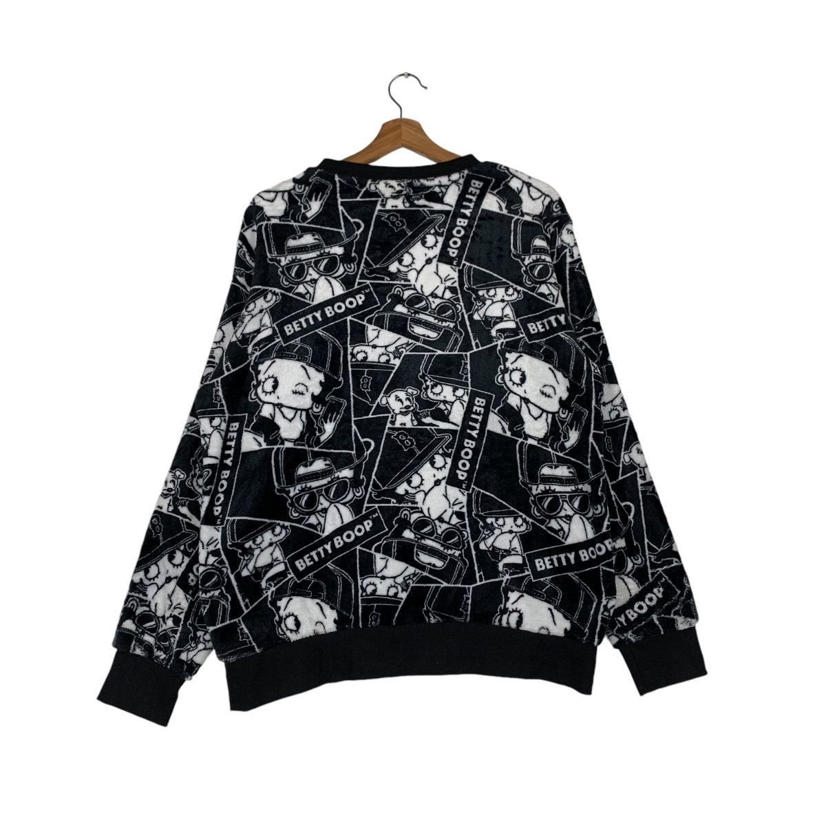 Cartoon Network BETTY BOOP Overprint Fleece Sweatshirt #1387-C63 Size US L / EU 52-54 / 3 - 7 Thumbnail
