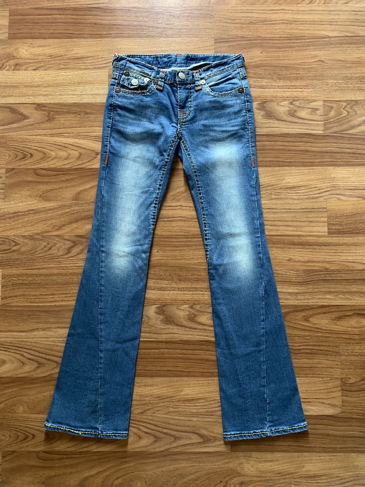 True Religion × Vintage True Religion Joey Super T Flare Jeans Bootcut Jeans Size 27" / US 4 / IT 40 - 1 Thumbnail