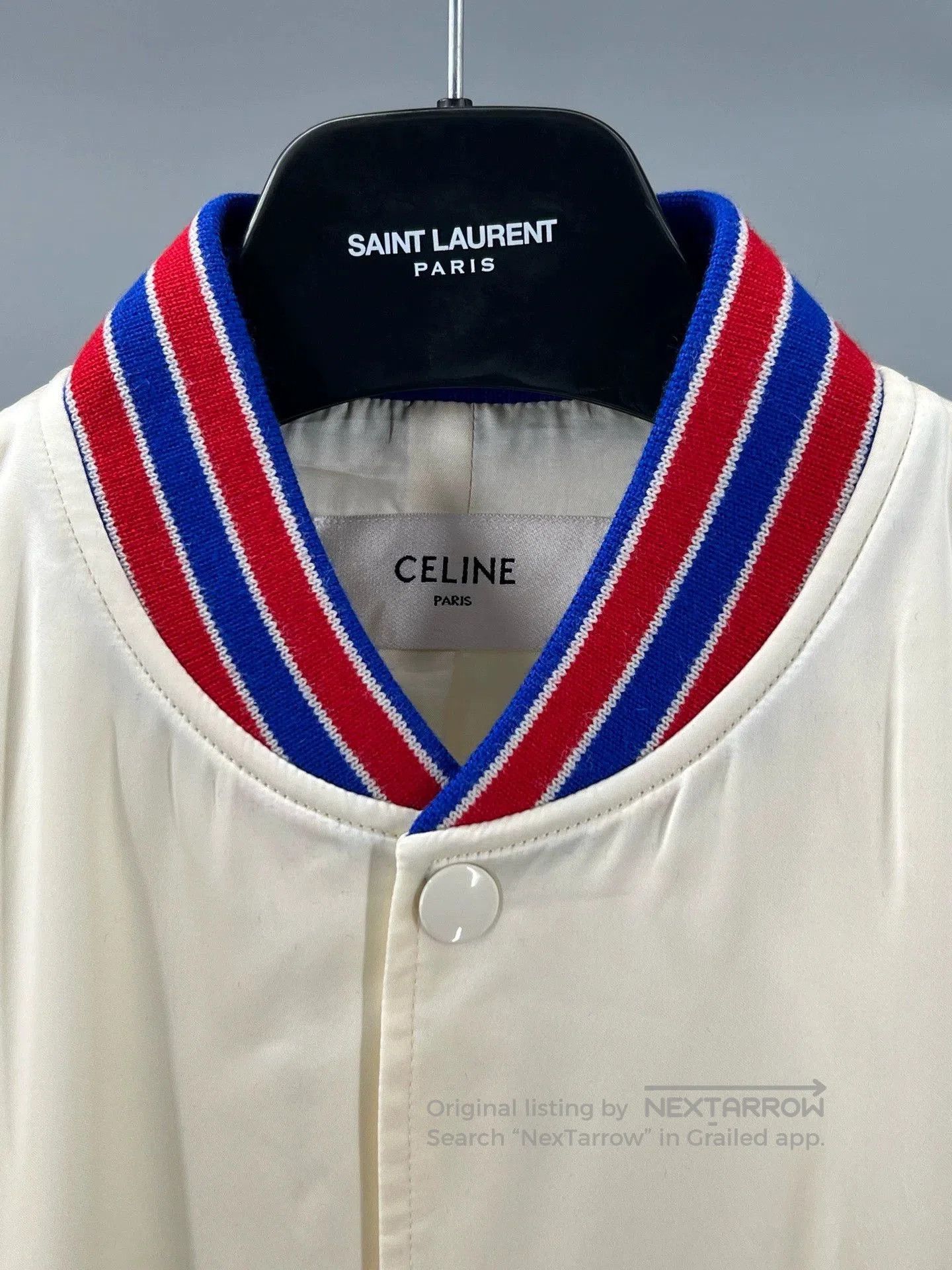 Celine celine red blue white sequined baseball jacket. Size US M / EU 48-50 / 2 - 2 Thumbnail