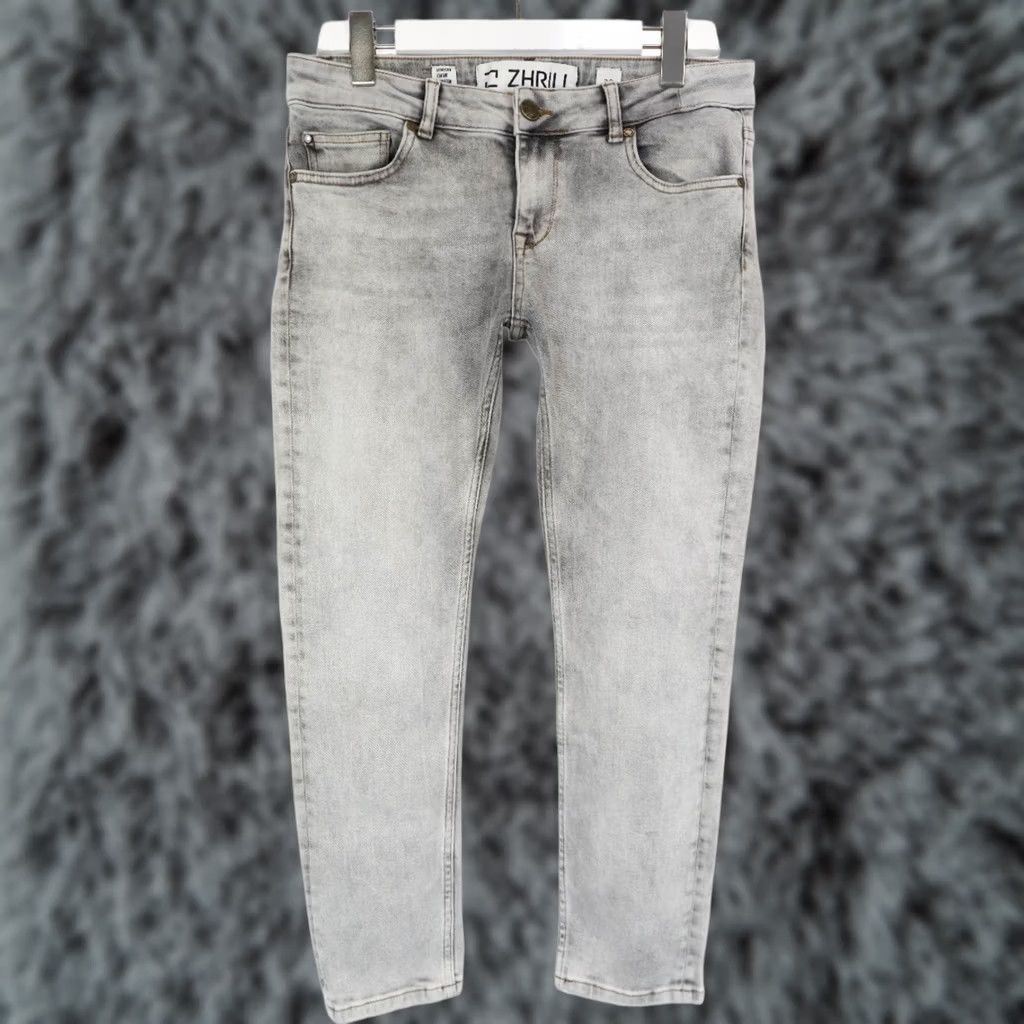 Vintage ZHRILL ANITA Jeans Women's W29 Grey Slim Fit Stretchy Zip Fly Whiskers Jeans Slim Womens W29 Grey Zip Fly Size 29" - 1 Thumbnail