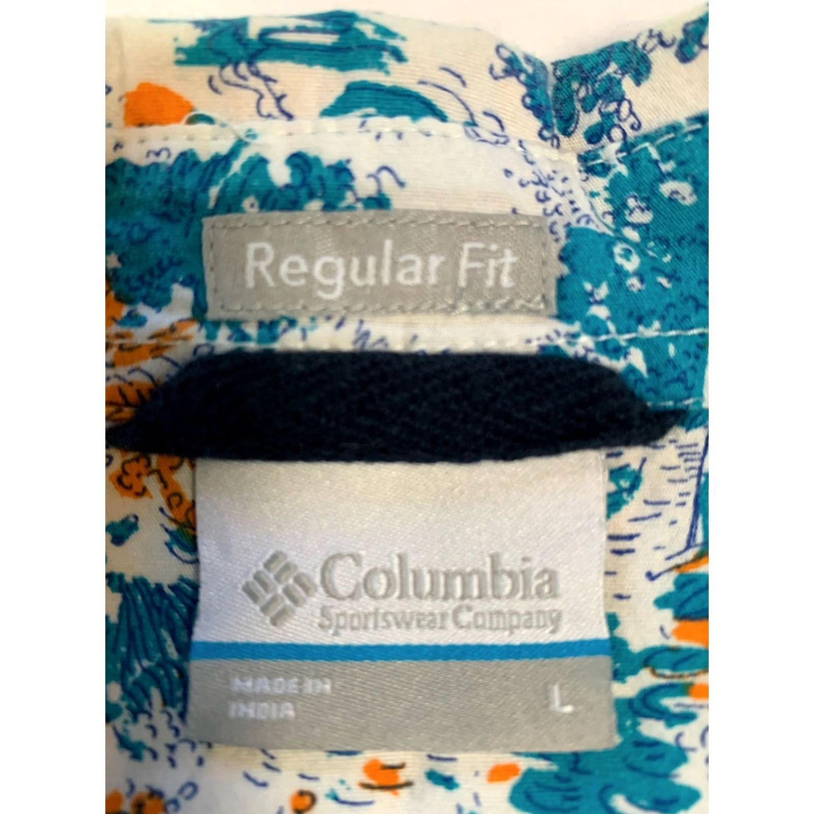 Nautica Columbia Shirts Men Large Multicolor AOP Lighthouse Sailboat Fish Nautical Lot Of 2 Size US L / EU 52-54 / 3 - 4 Thumbnail