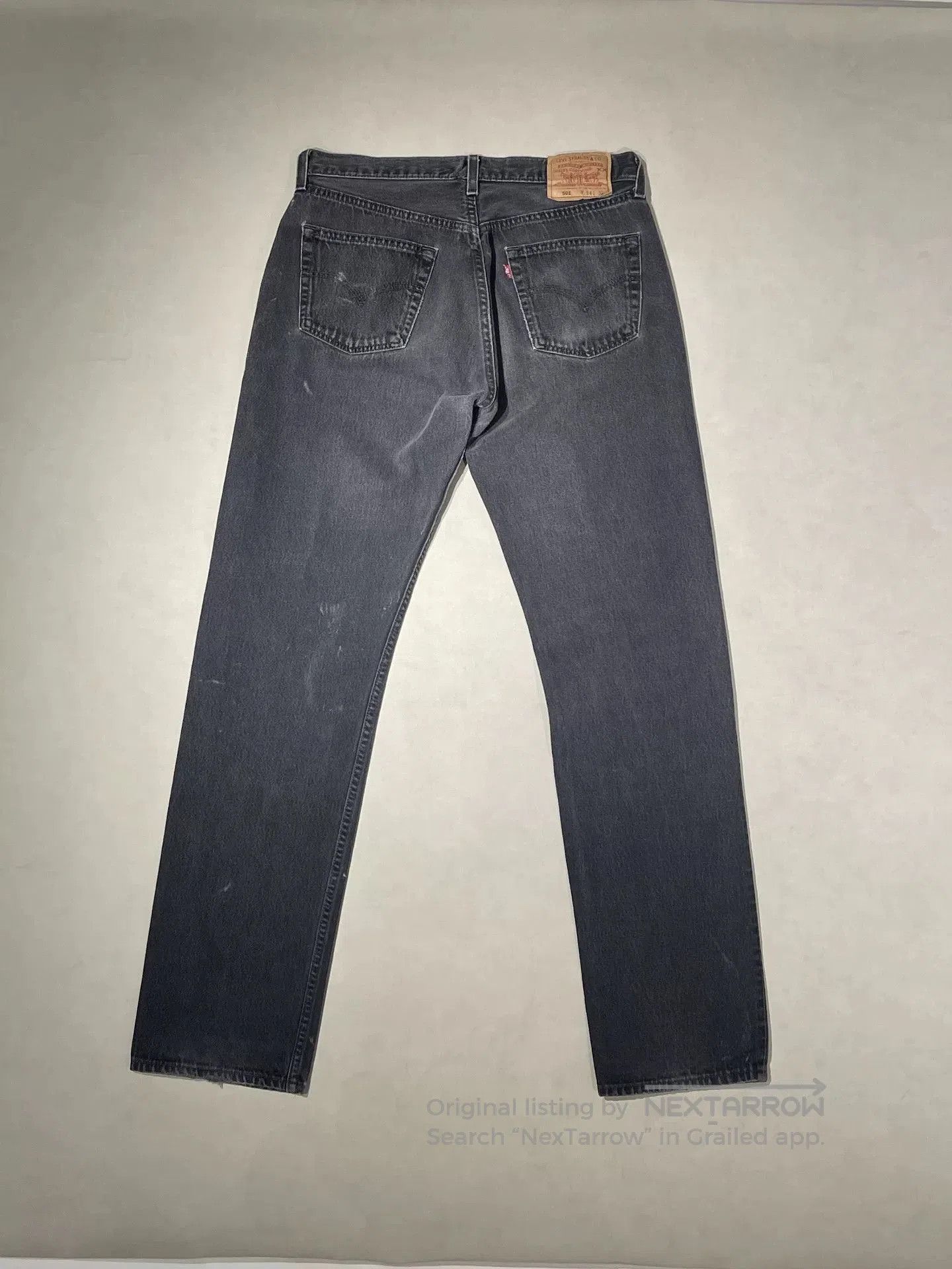 Levi's LEVI'S 501 Straight Black Gray Jeans. Size US 34 / EU 50 - 2 Thumbnail