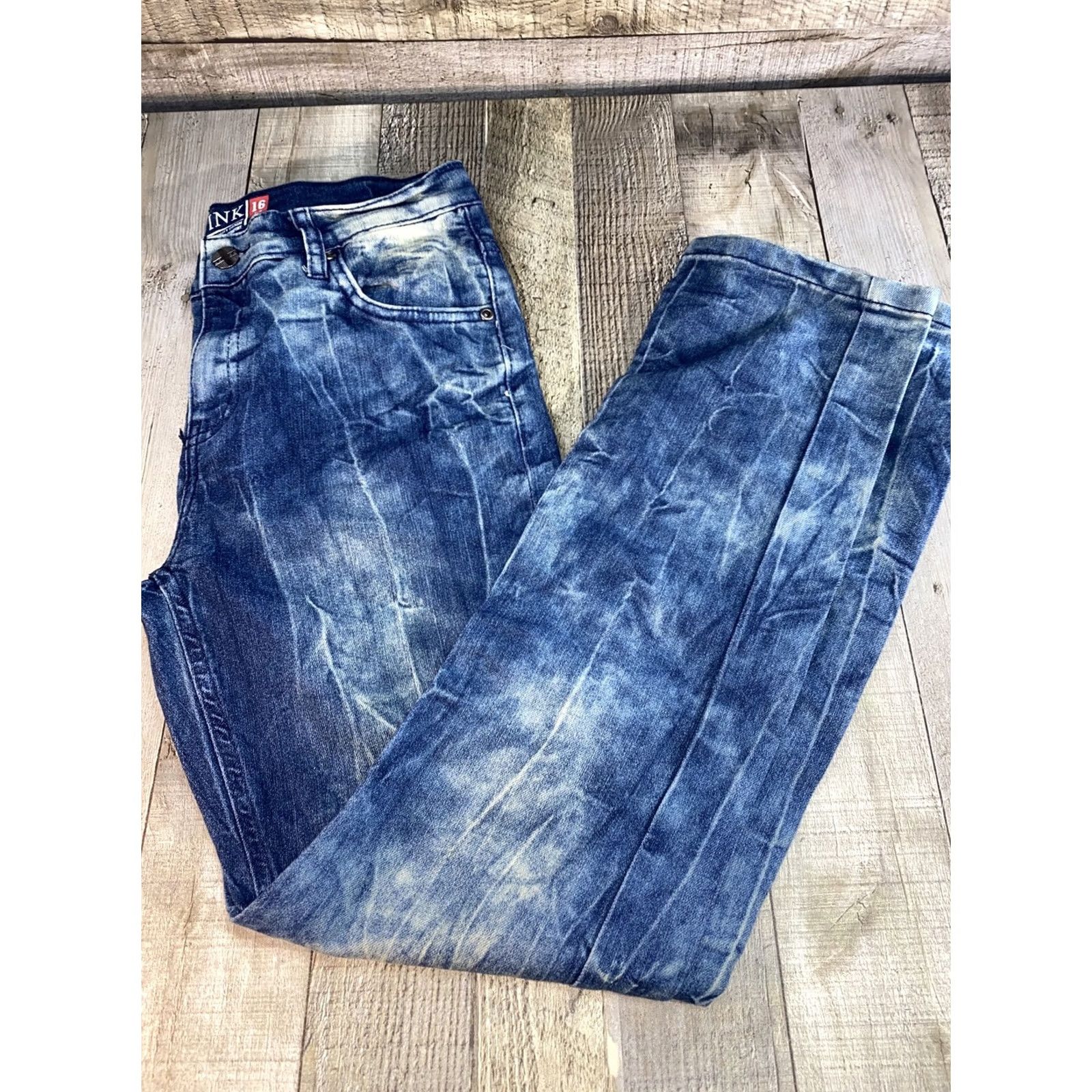Vintage City Ink Jeans Womens 16 Blue Straight Jeans Womens 16 Blue Straight Leg Distressed Mid Rise 29in Regular Vintage No Mens Girls Size 28" / US 6 / IT 42 - 4 Thumbnail