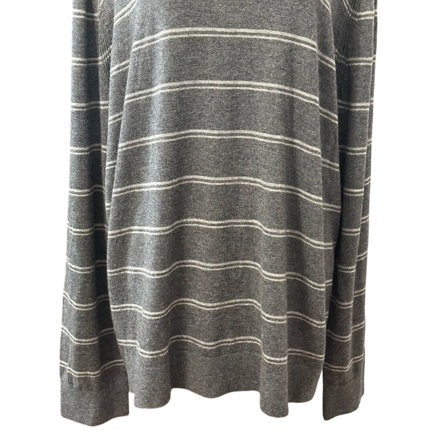 Theory Theory Pullover Sweater Wool Striped White Gray W XXL NWOT Size XXL / US 16-18 / IT 52-54 - 3 Thumbnail