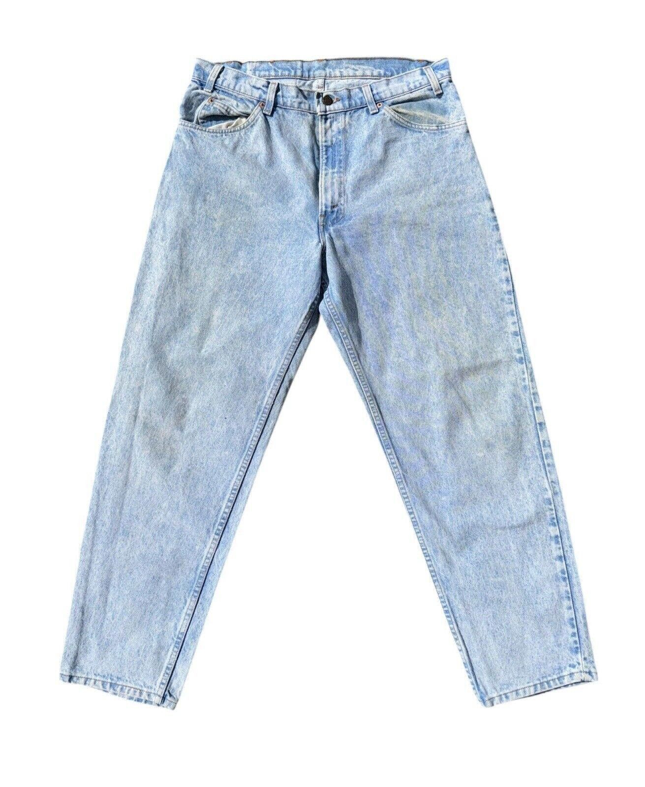 Levi's Vintage Levis 550 Light Wash Orange Tab Denim Jeans Sz 36x30 Size US 36 / EU 52 - 1 Thumbnail