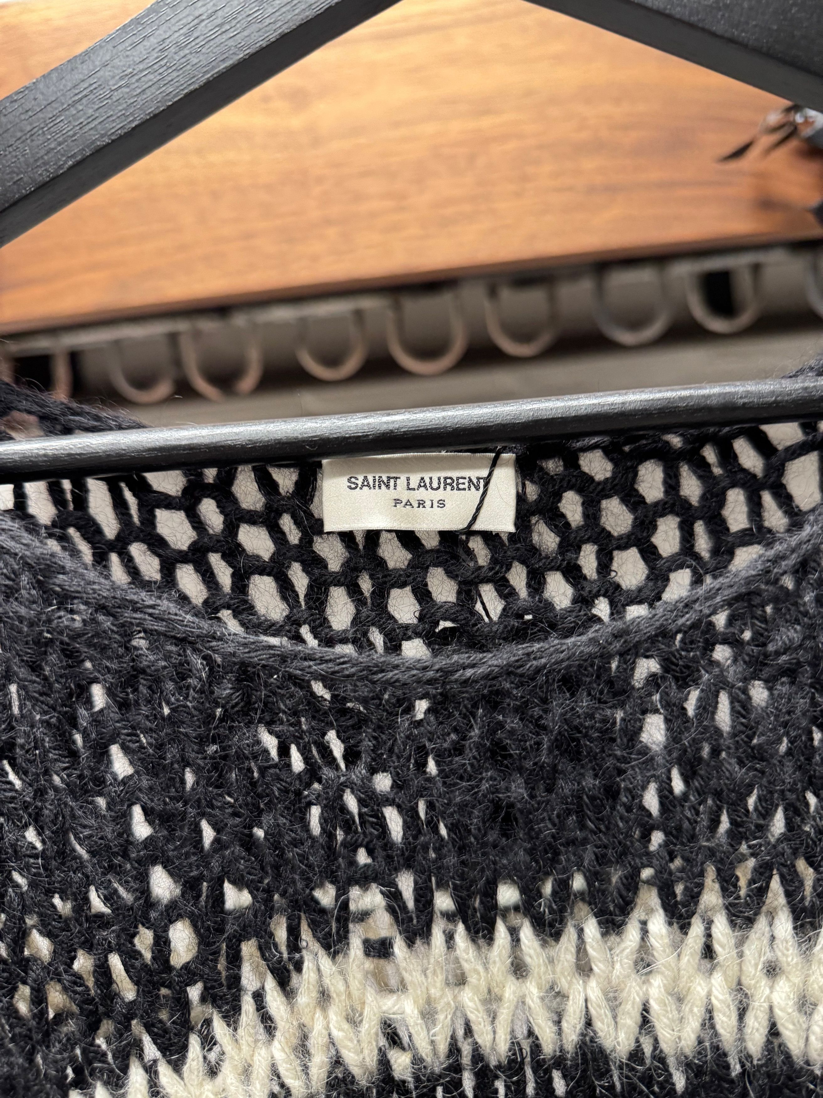 Saint Laurent Paris 2016 Saint Laurent by Hedi Slimane ‘Loose Gauge’ Wool Striped Knit Sweater Size US S / EU 44-46 / 1 - 3 Thumbnail