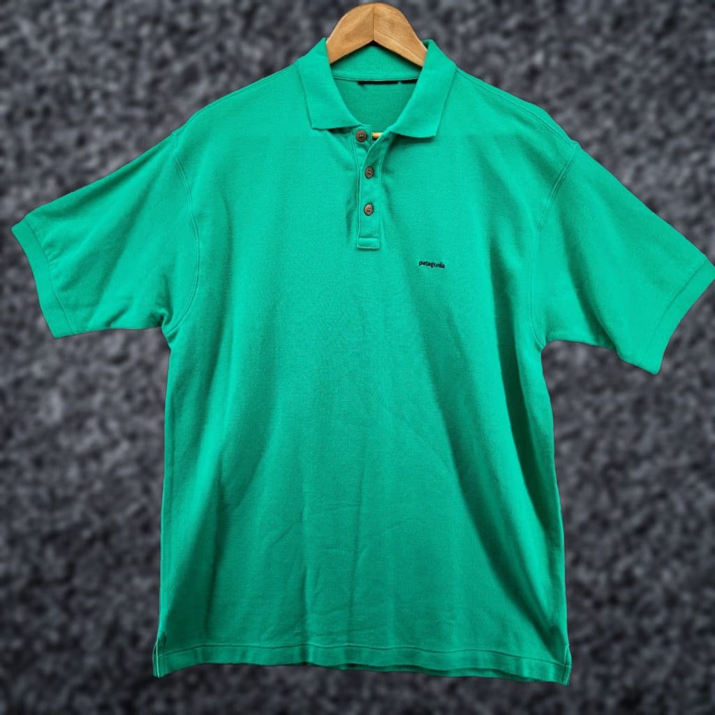 Patagonia Patagonia Polo Shirt Blue Men's L Golf Cotton Short Sleeve Collared Button Size US L / EU 52-54 / 3 - 1 Thumbnail