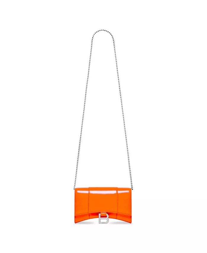 Balenciaga o1s1wg110824 Size: OS / Hourglass Wallet On Chain Orange Size ONE SIZE - 1 Thumbnail