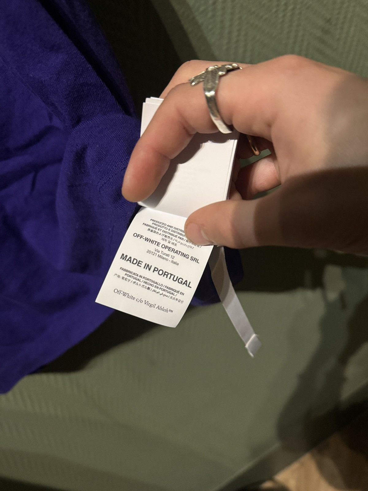 Off-White Purple and yellow off white T shirt Size US S / EU 44-46 / 1 - 8 Thumbnail