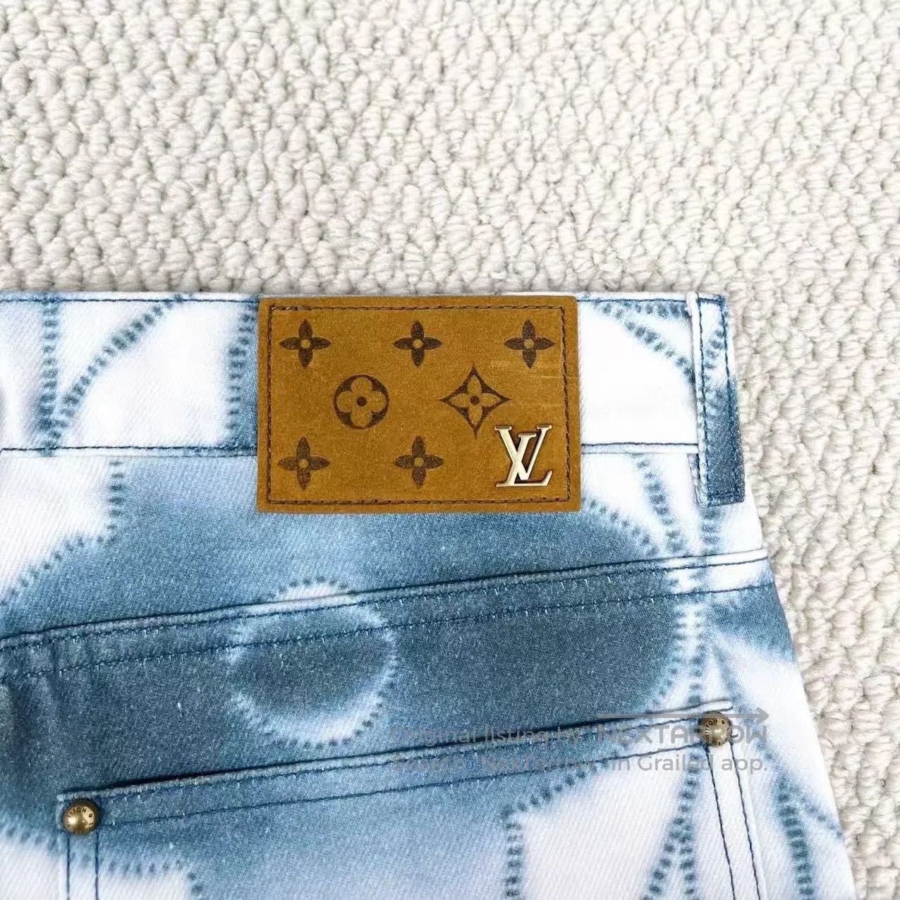 Louis Vuitton Louis Vuitton Tie-Dye Watercolor Three Flower Printed Logo Size US 28 / EU 44 - 5 Thumbnail