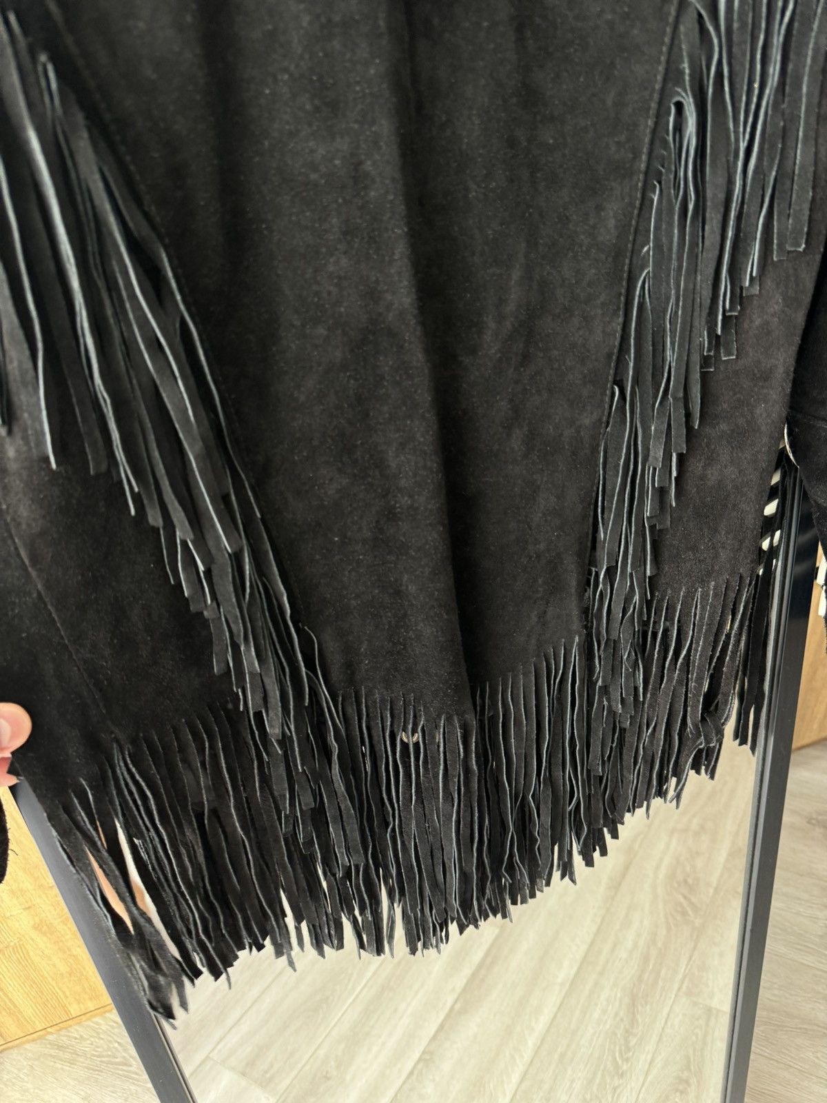 Vintage Vintage 70s Western Fringe Tassel Leather Jacket Size L / US 10 / IT 46 - 7 Thumbnail